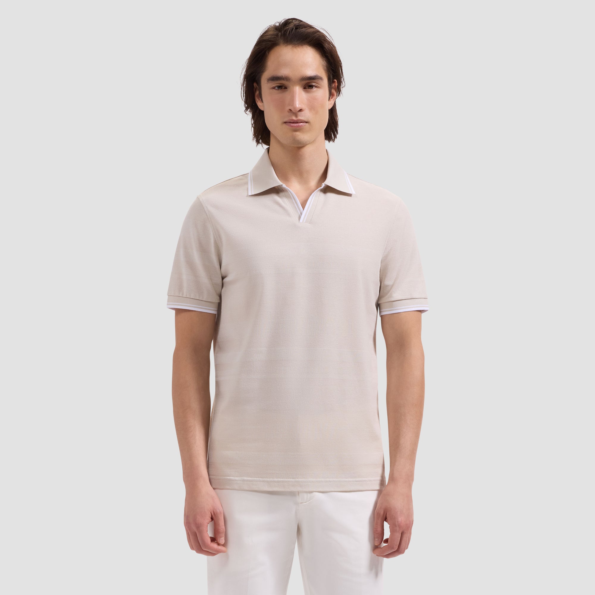 Performance Mixed Media Johnny Collar Polo