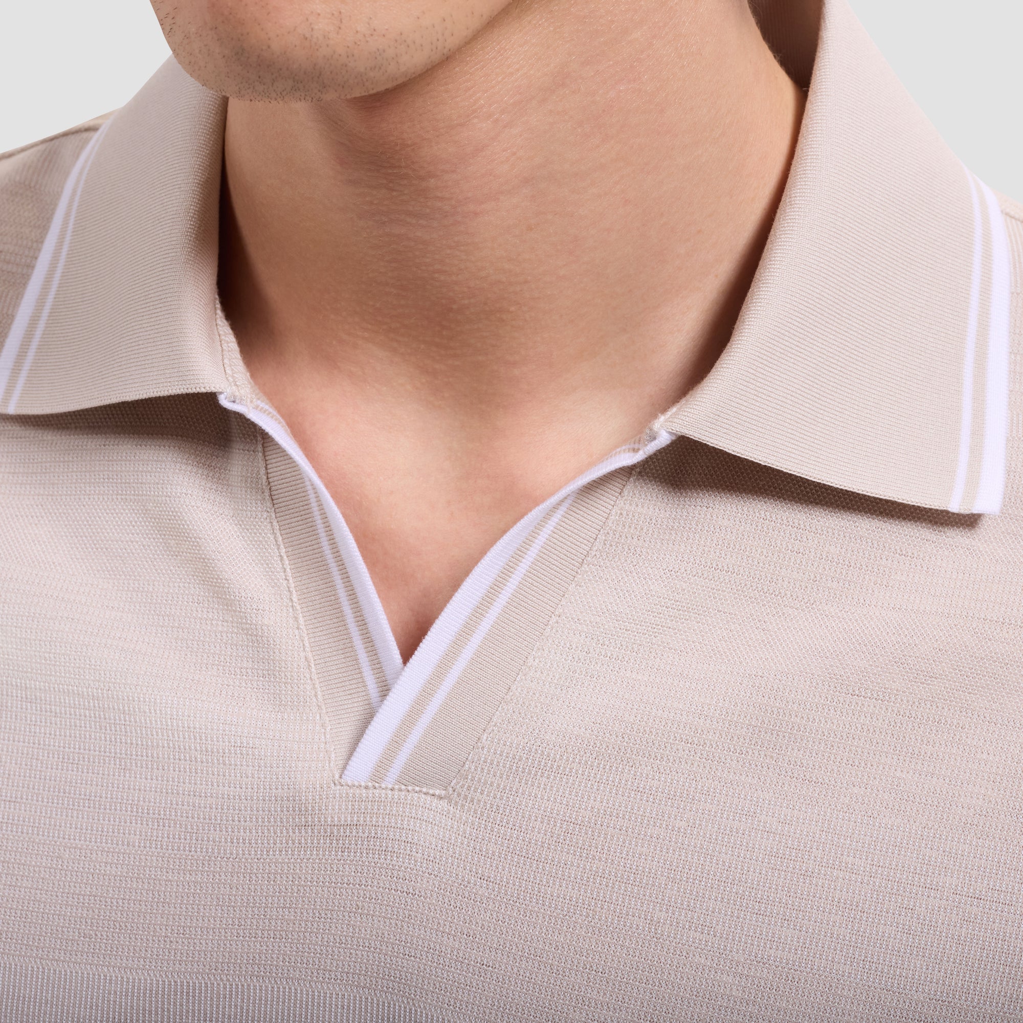 Performance Mixed Media Johnny Collar Polo