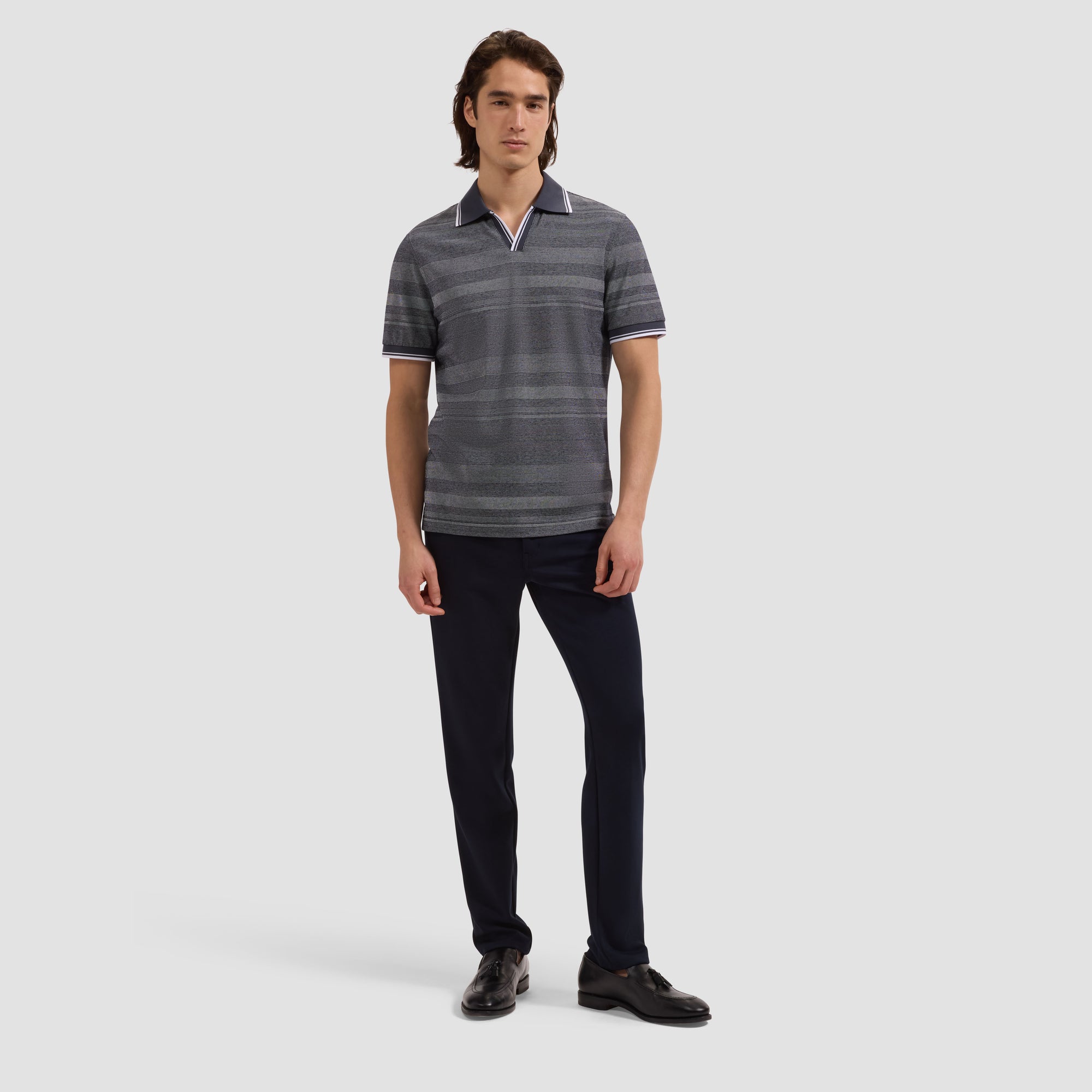 Performance Mixed Media Johnny Collar Polo