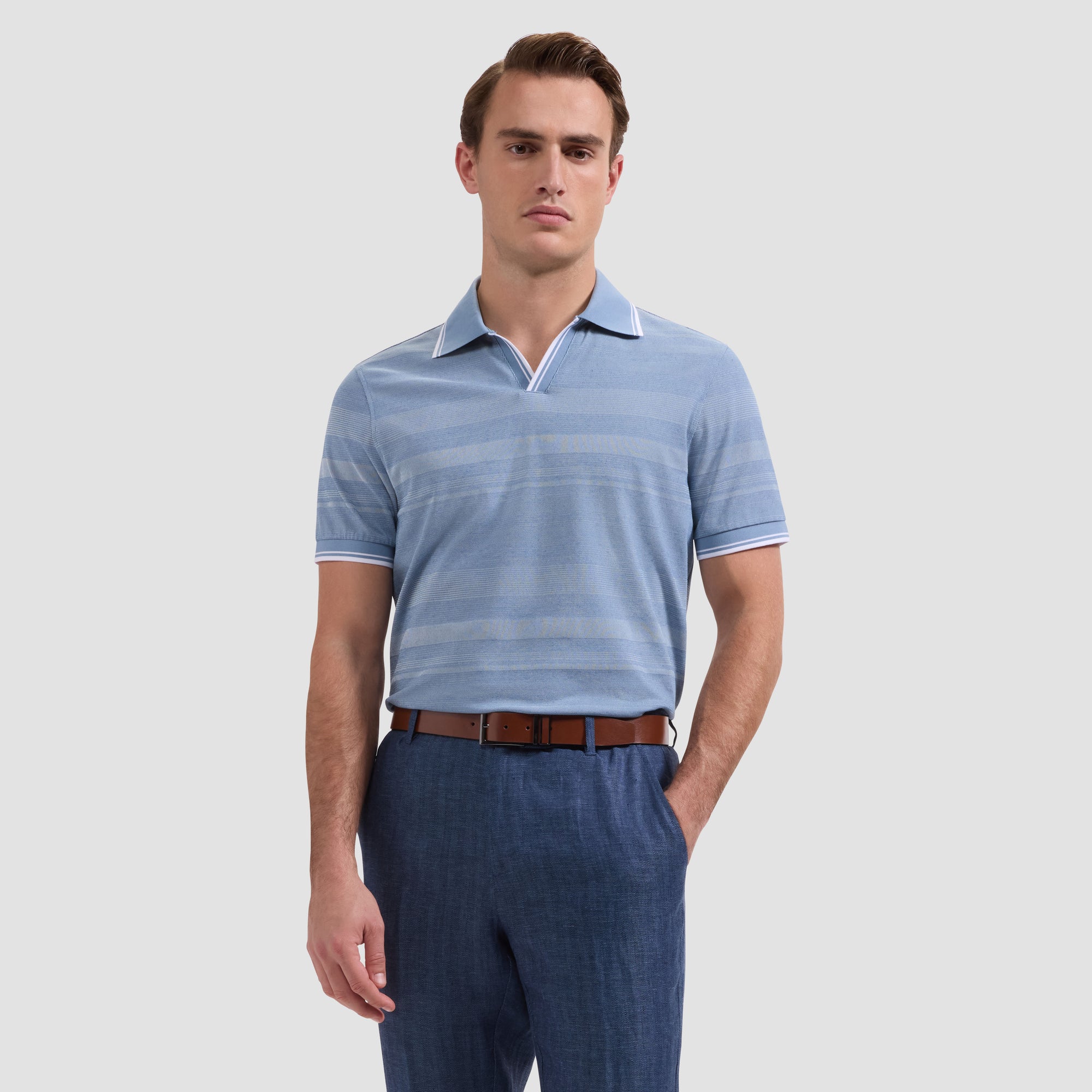 Performance Mixed Media Johnny Collar Polo