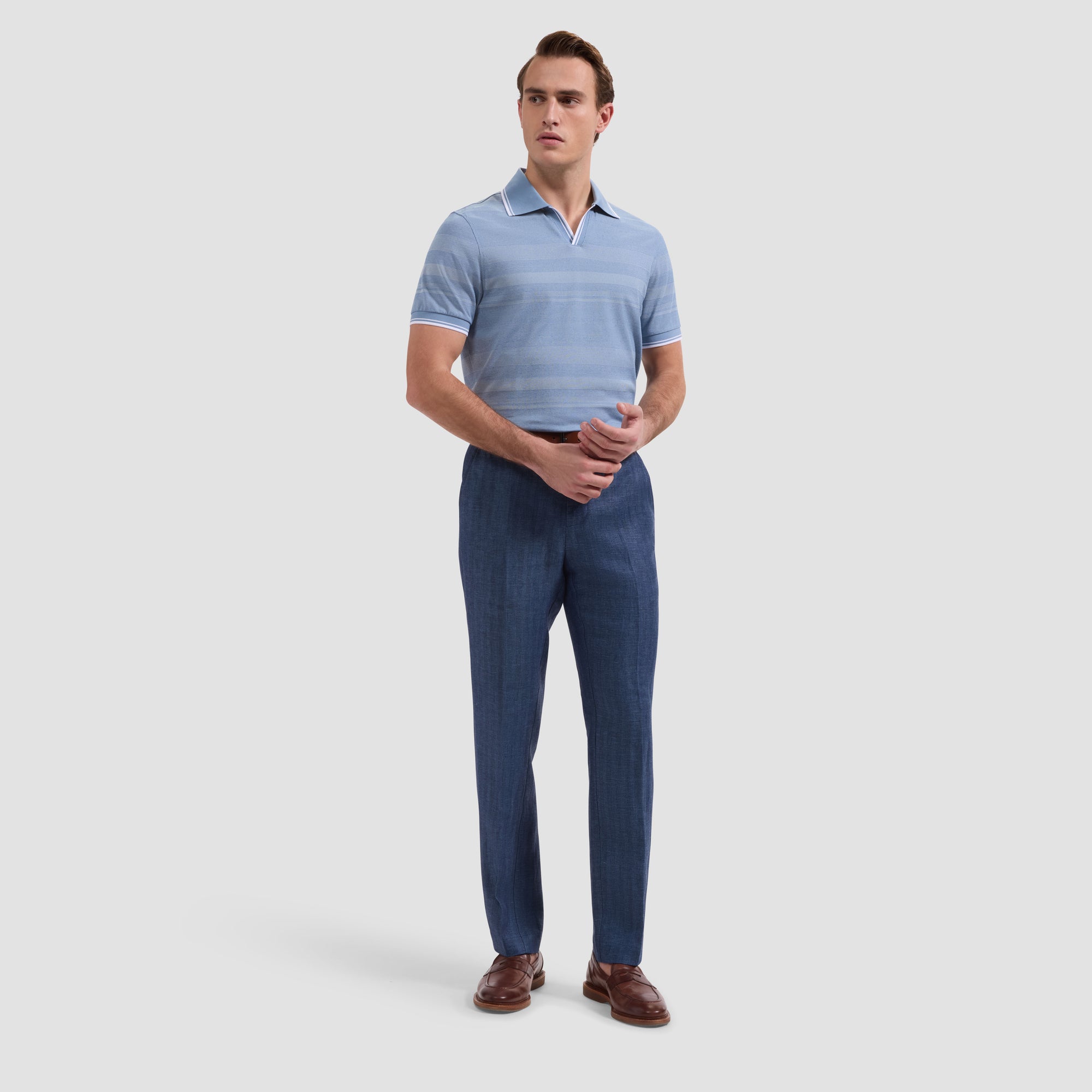 Performance Mixed Media Johnny Collar Polo