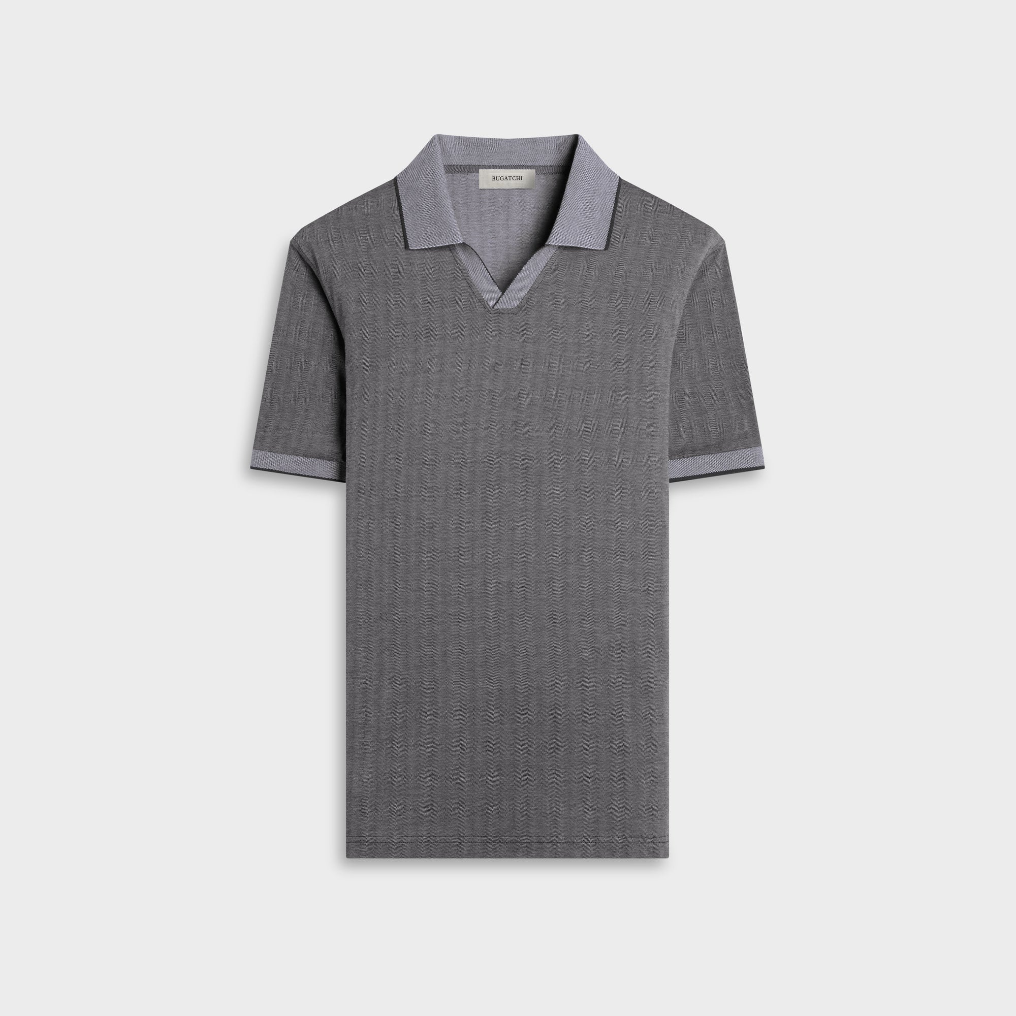 Performance Micro Herringbone Johnny Collar Polo