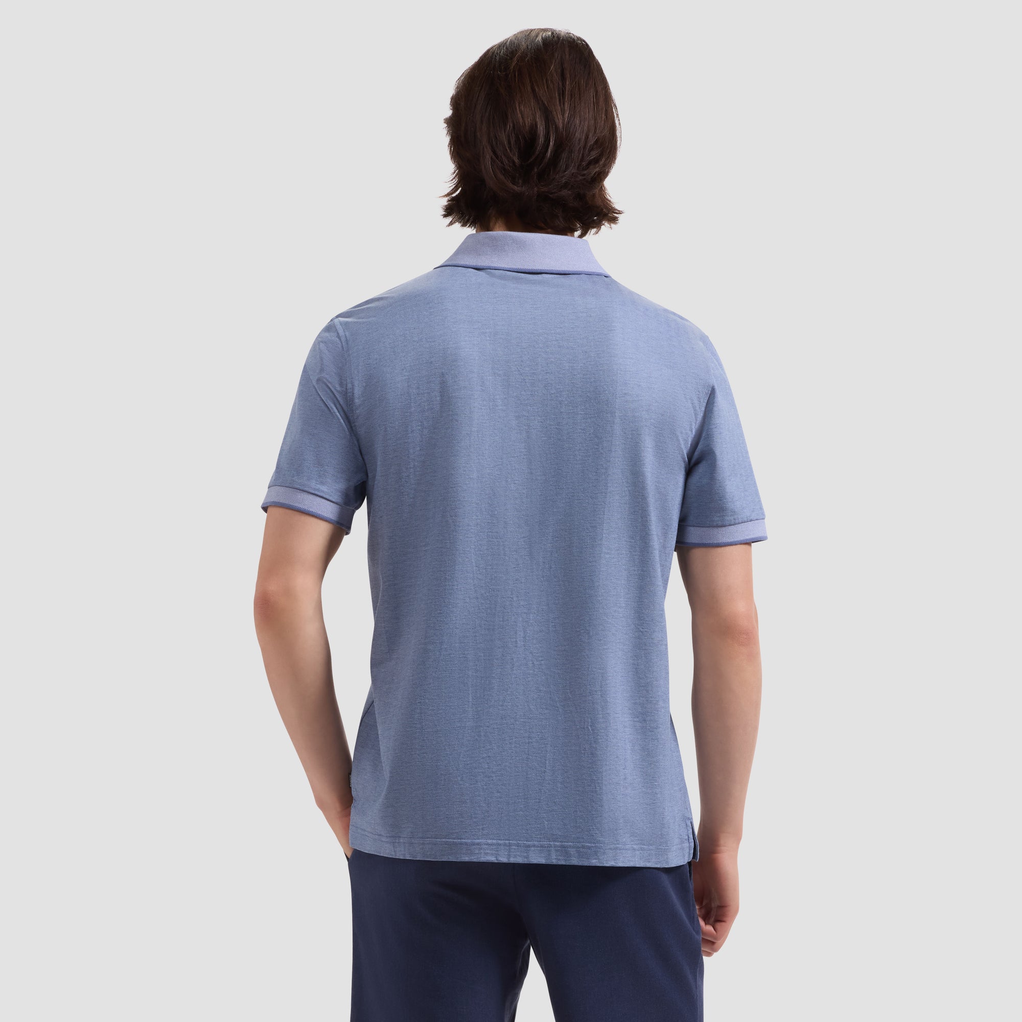 Performance Micro Herringbone Johnny Collar Polo