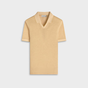Performance Micro Herringbone Johnny Collar Polo
