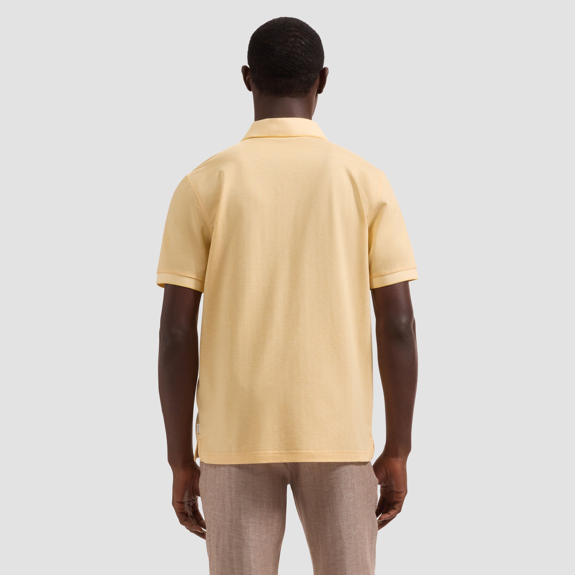 Performance Micro Herringbone Johnny Collar Polo