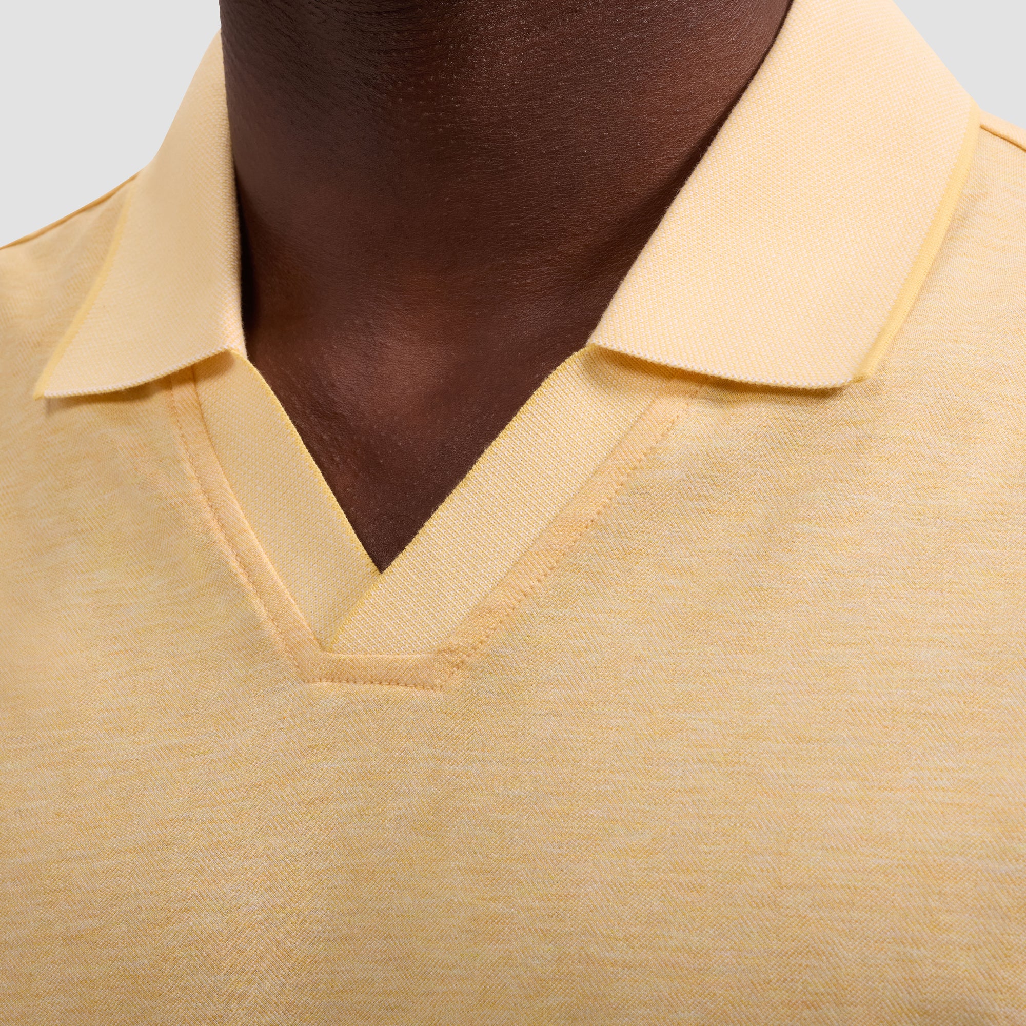 Performance Micro Herringbone Johnny Collar Polo