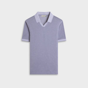 Performance Micro Herringbone Johnny Collar Polo