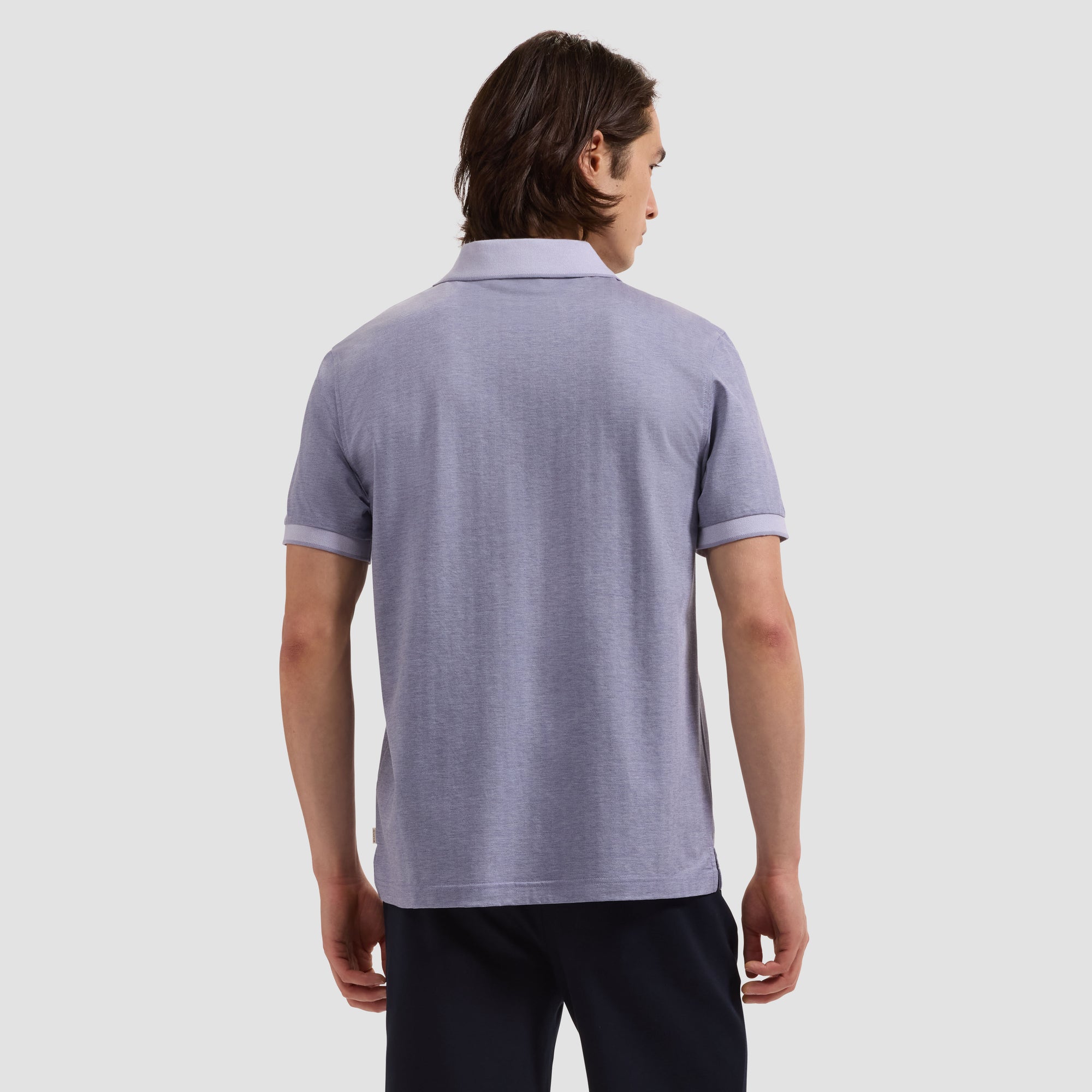 Performance Micro Herringbone Johnny Collar Polo