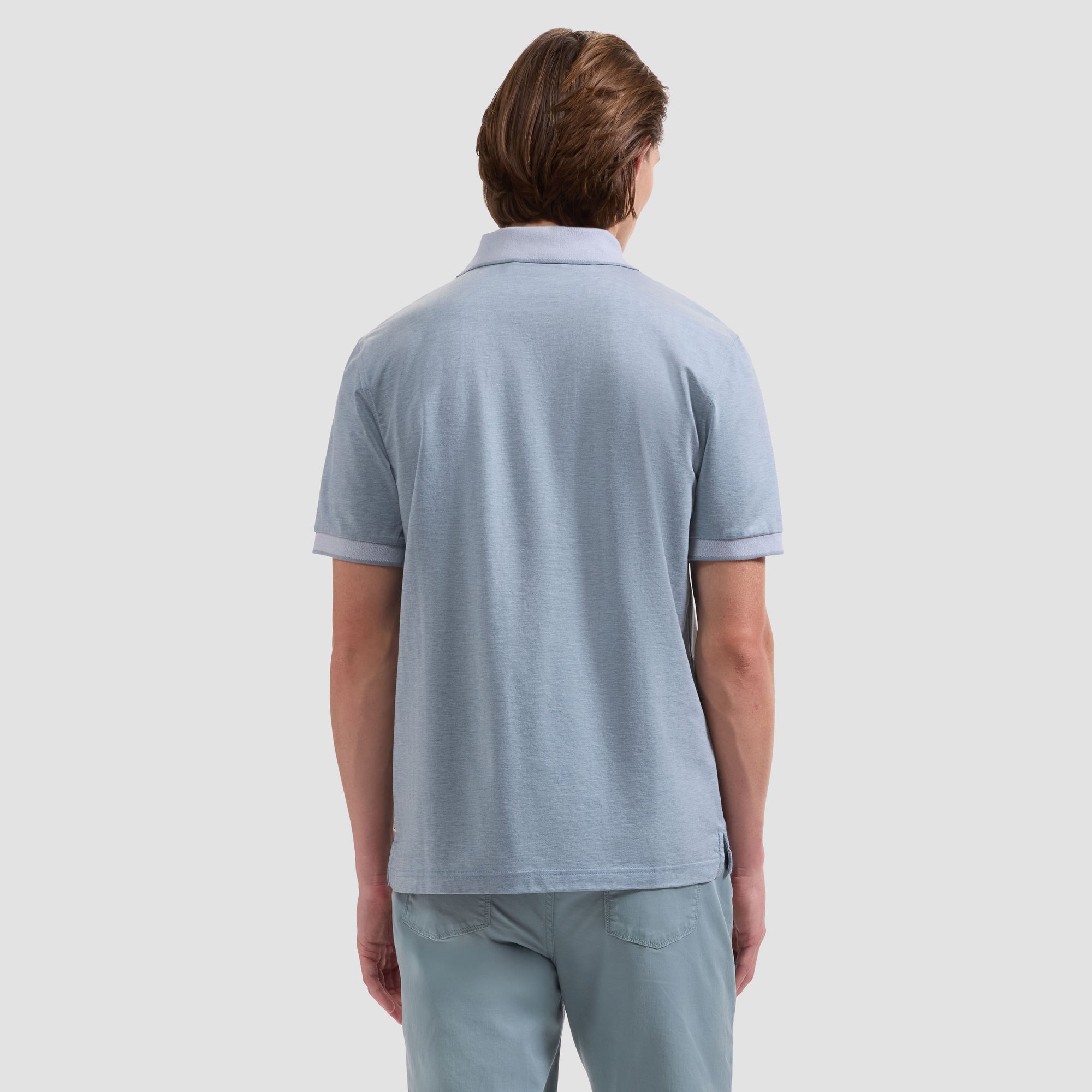 Performance Micro Herringbone Johnny Collar Polo
