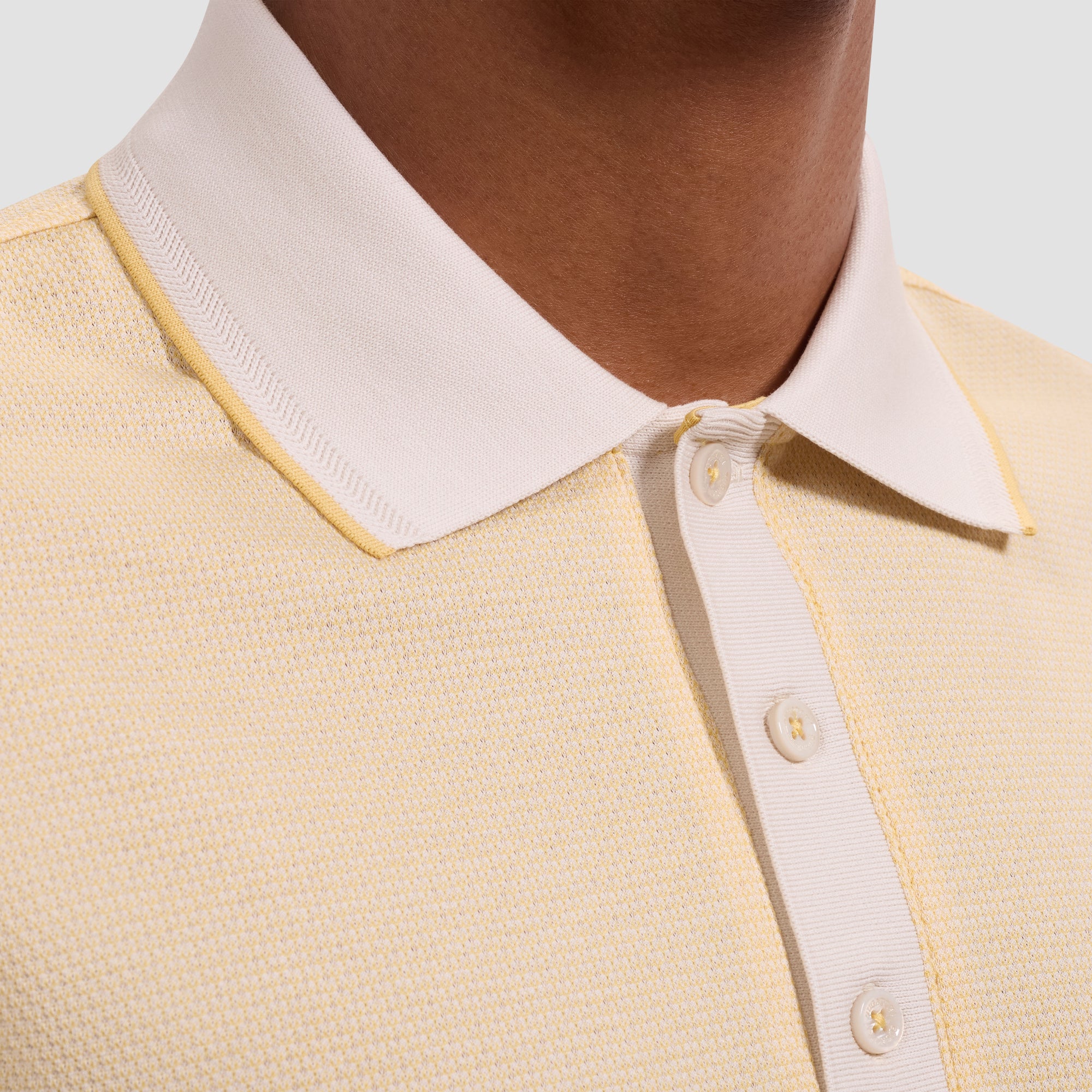 Bird's Eye Three-Button Polo