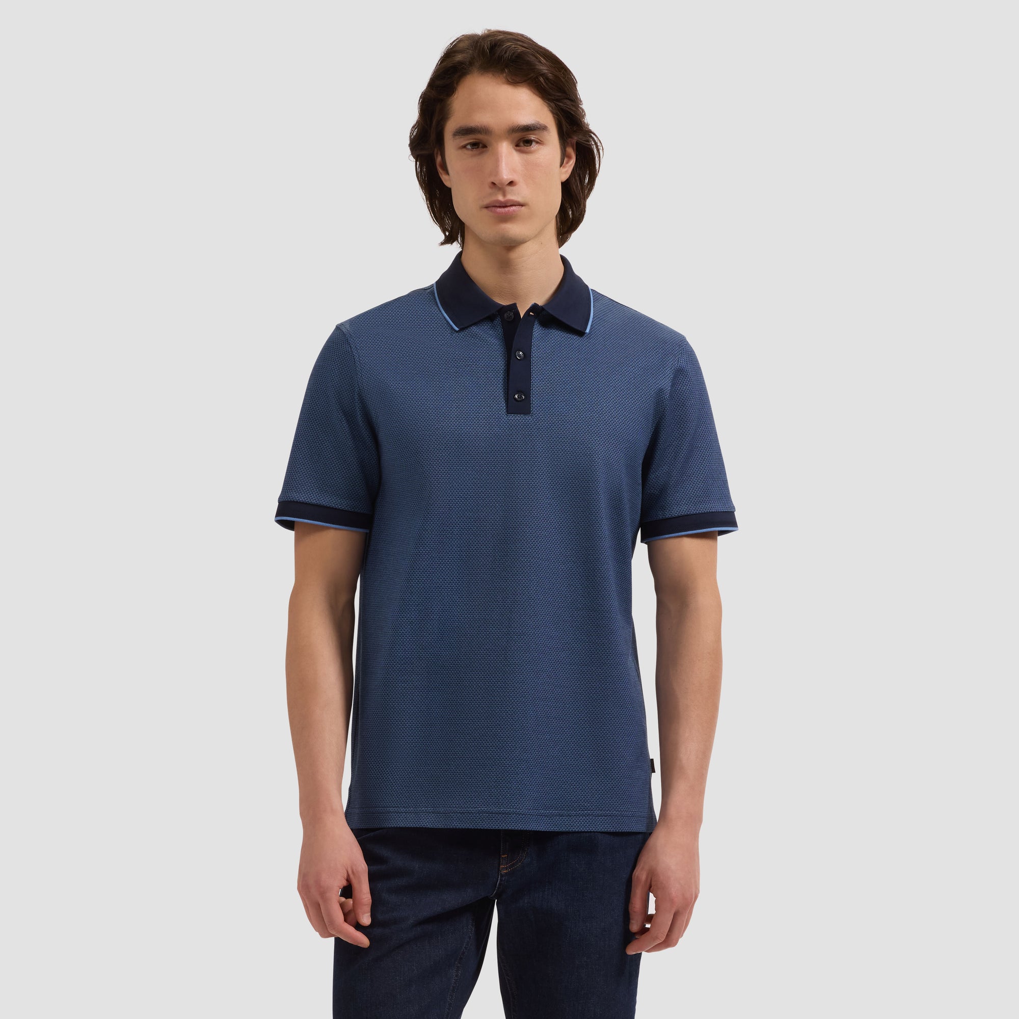Bird's Eye Three-Button Polo