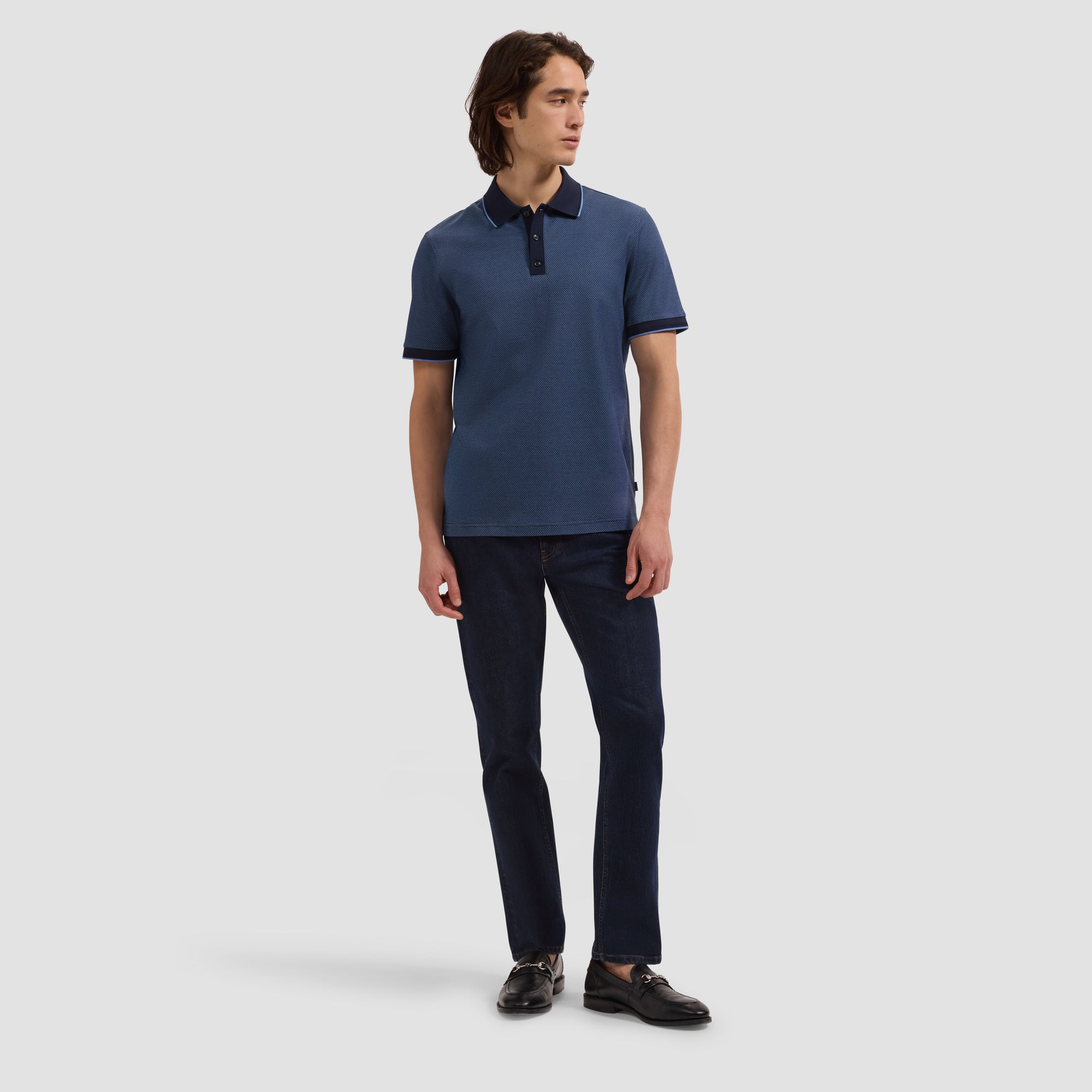 Bird's Eye Three-Button Polo