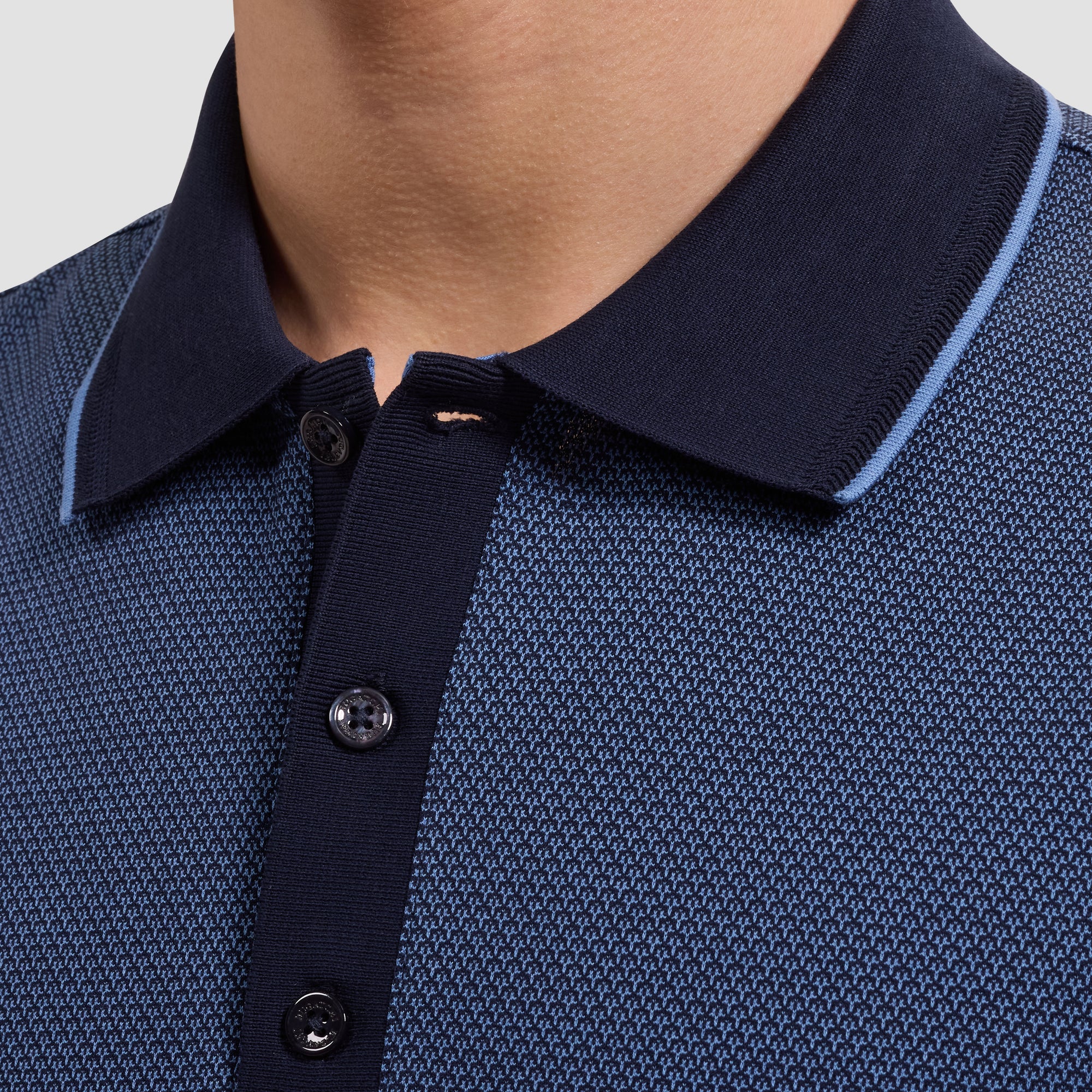Bird's Eye Three-Button Polo