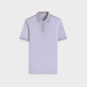 Jacquard Herringbone Three-Button Polo