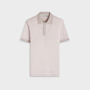 Jacquard Herringbone Three-Button Polo