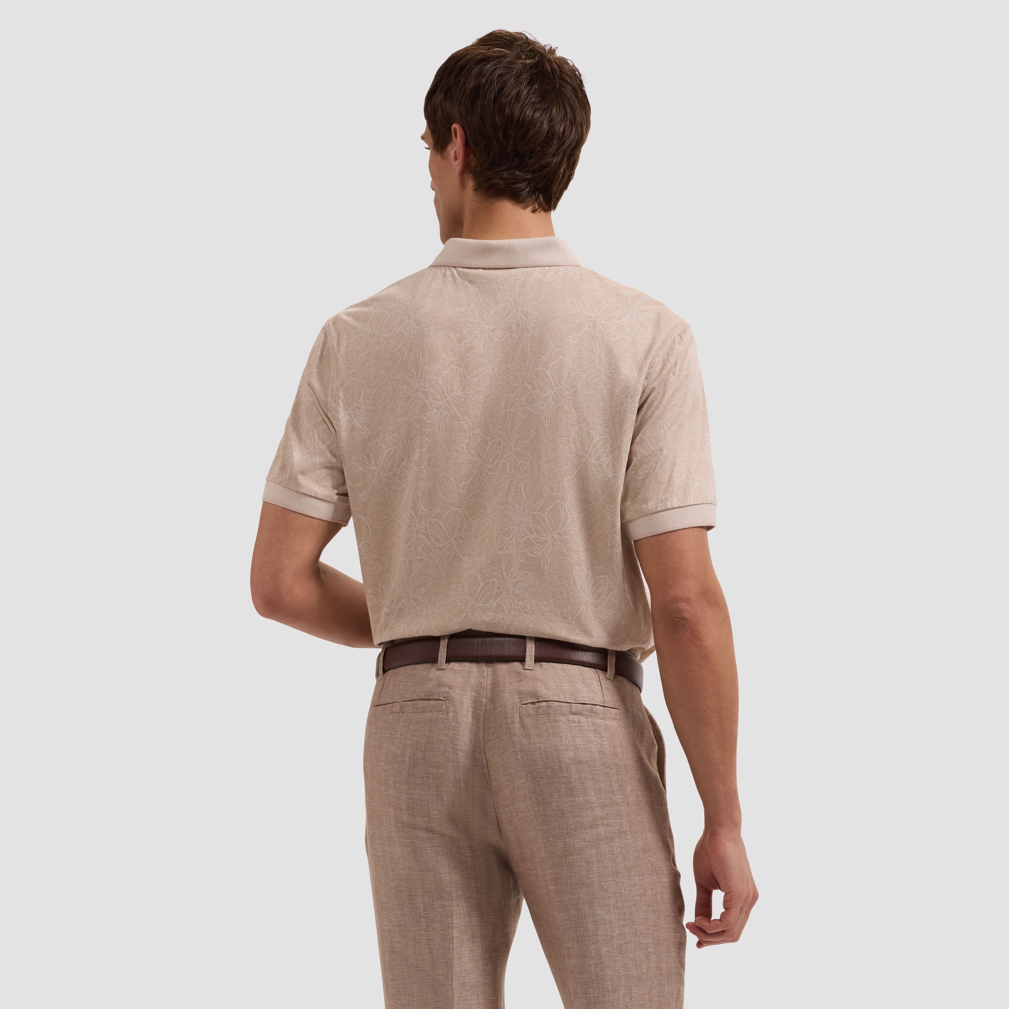 Performance Floral Three-Button Polo