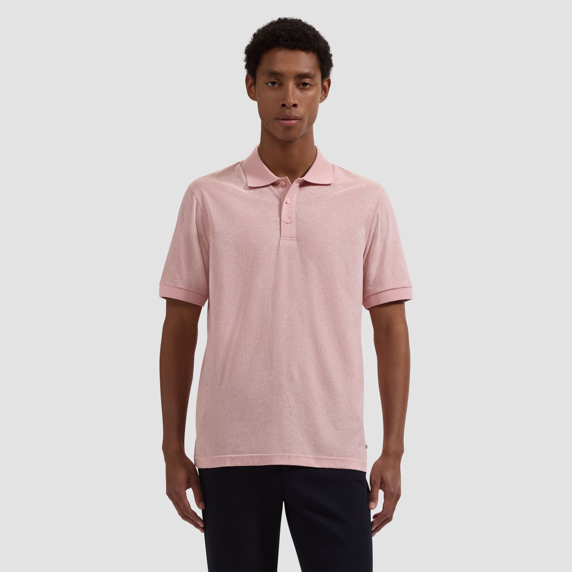 Performance Floral Three-Button Polo