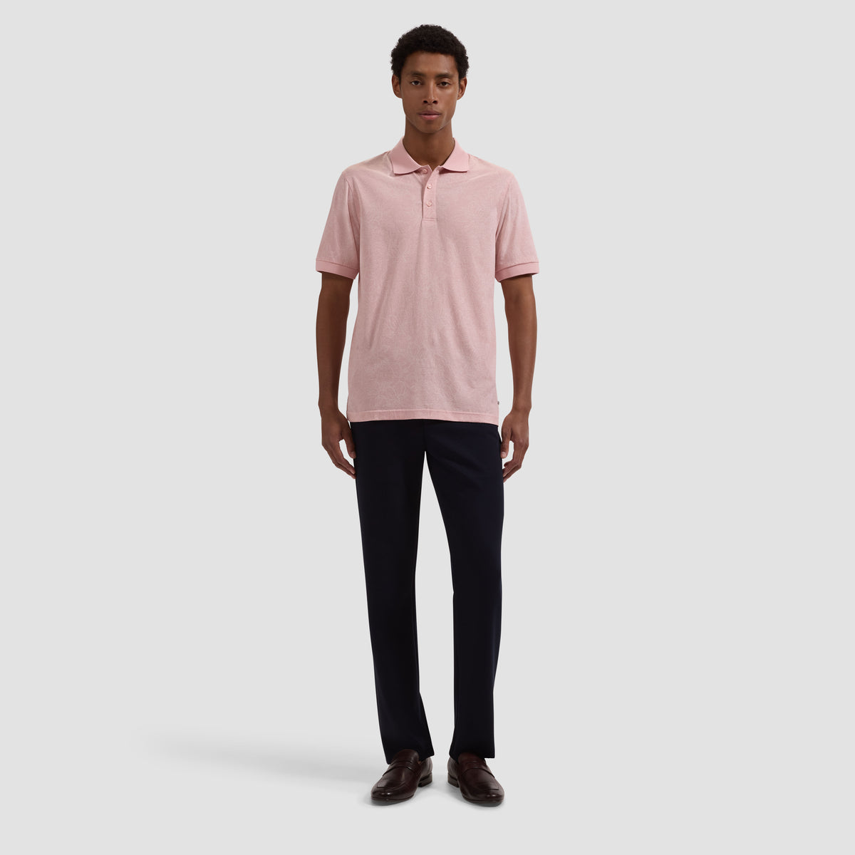 Performance Floral Three-Button Polo