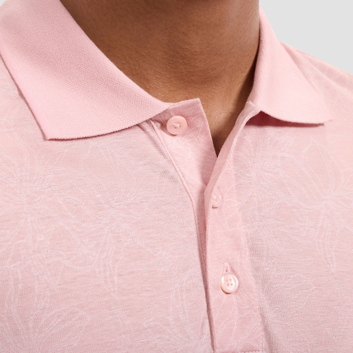 Performance Floral Three-Button Polo