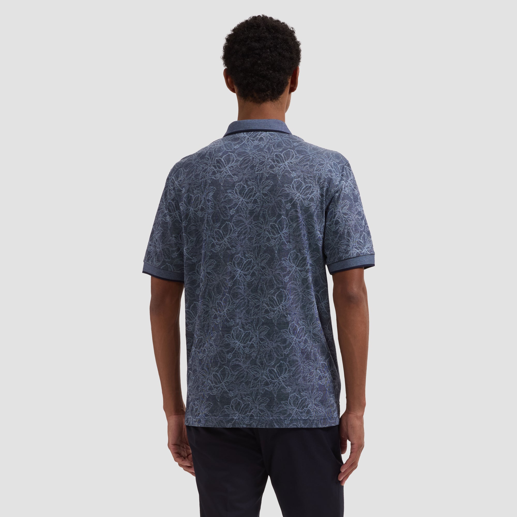 Performance Floral Three-Button Polo