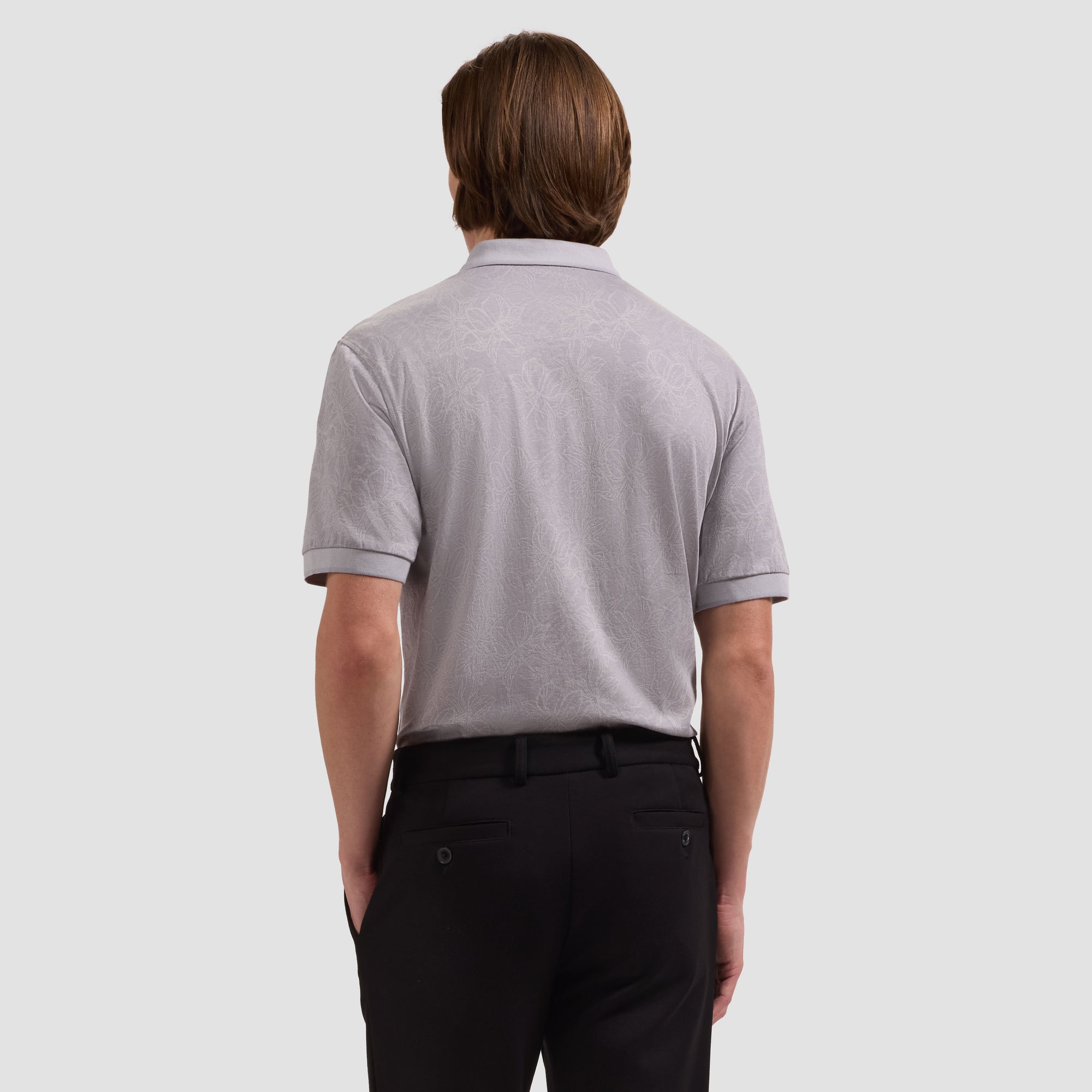 Performance Floral Three-Button Polo