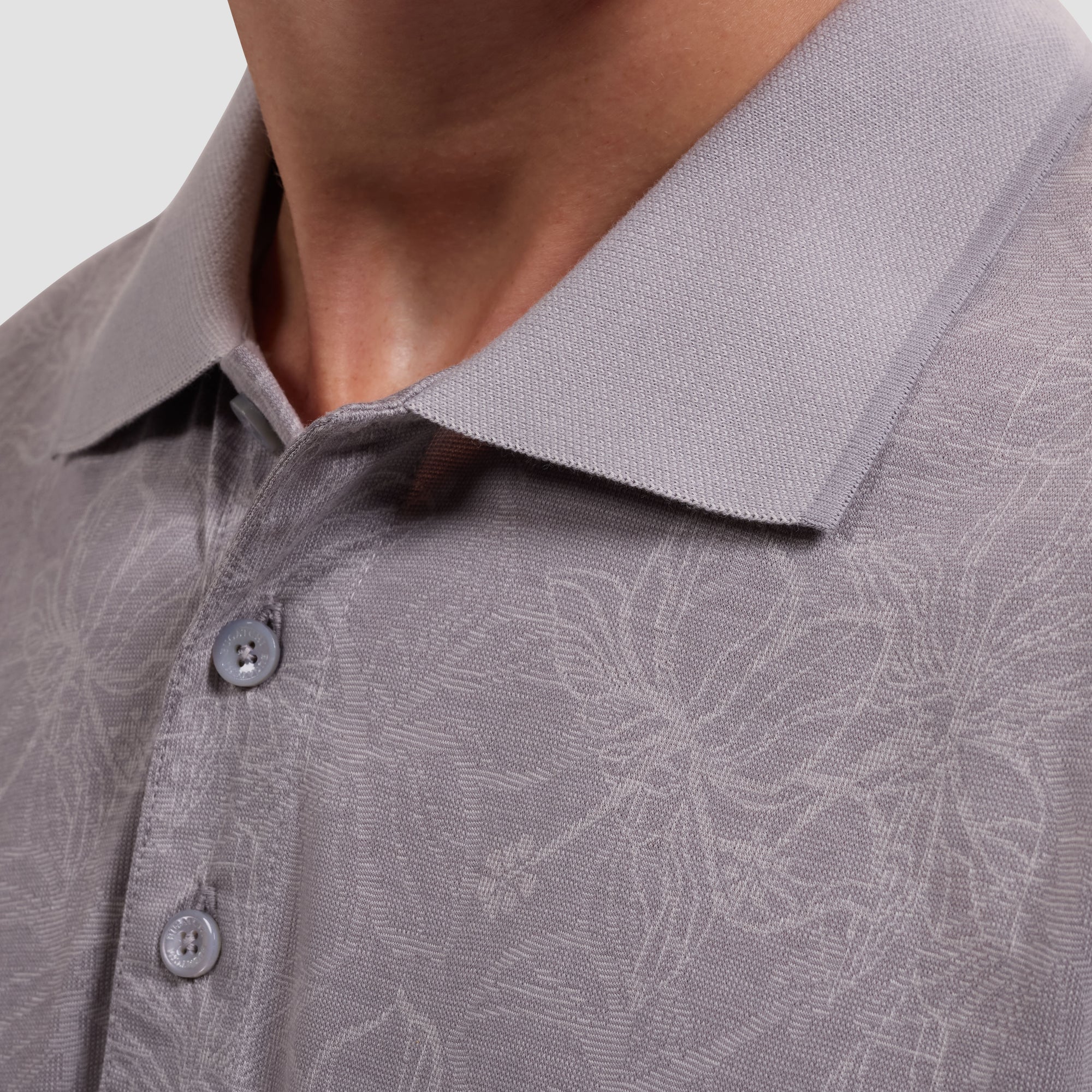 Performance Floral Three-Button Polo
