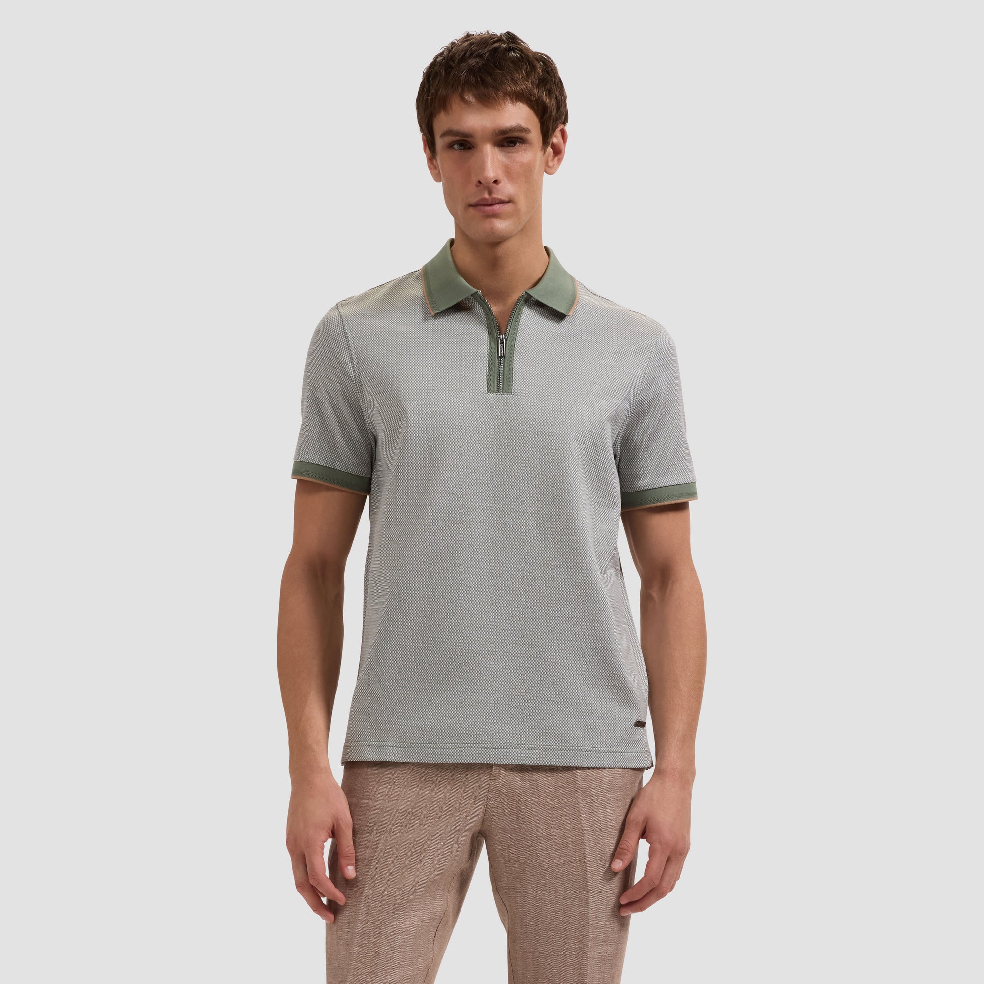 Bird's Eye Quarter-Zip Polo