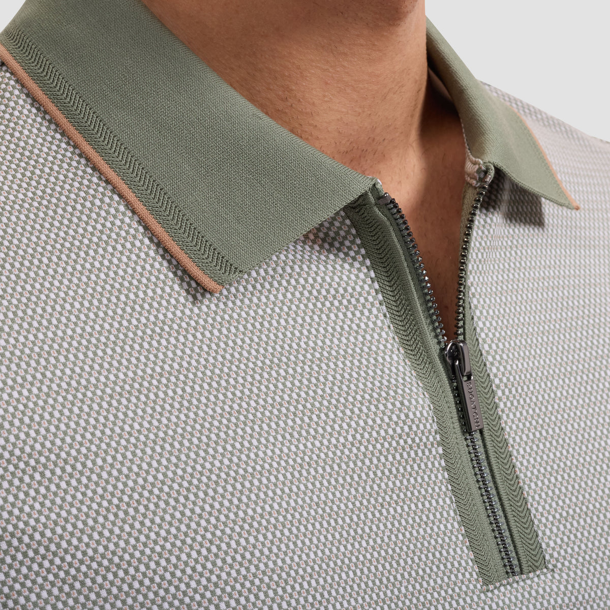 Bird's Eye Quarter-Zip Polo