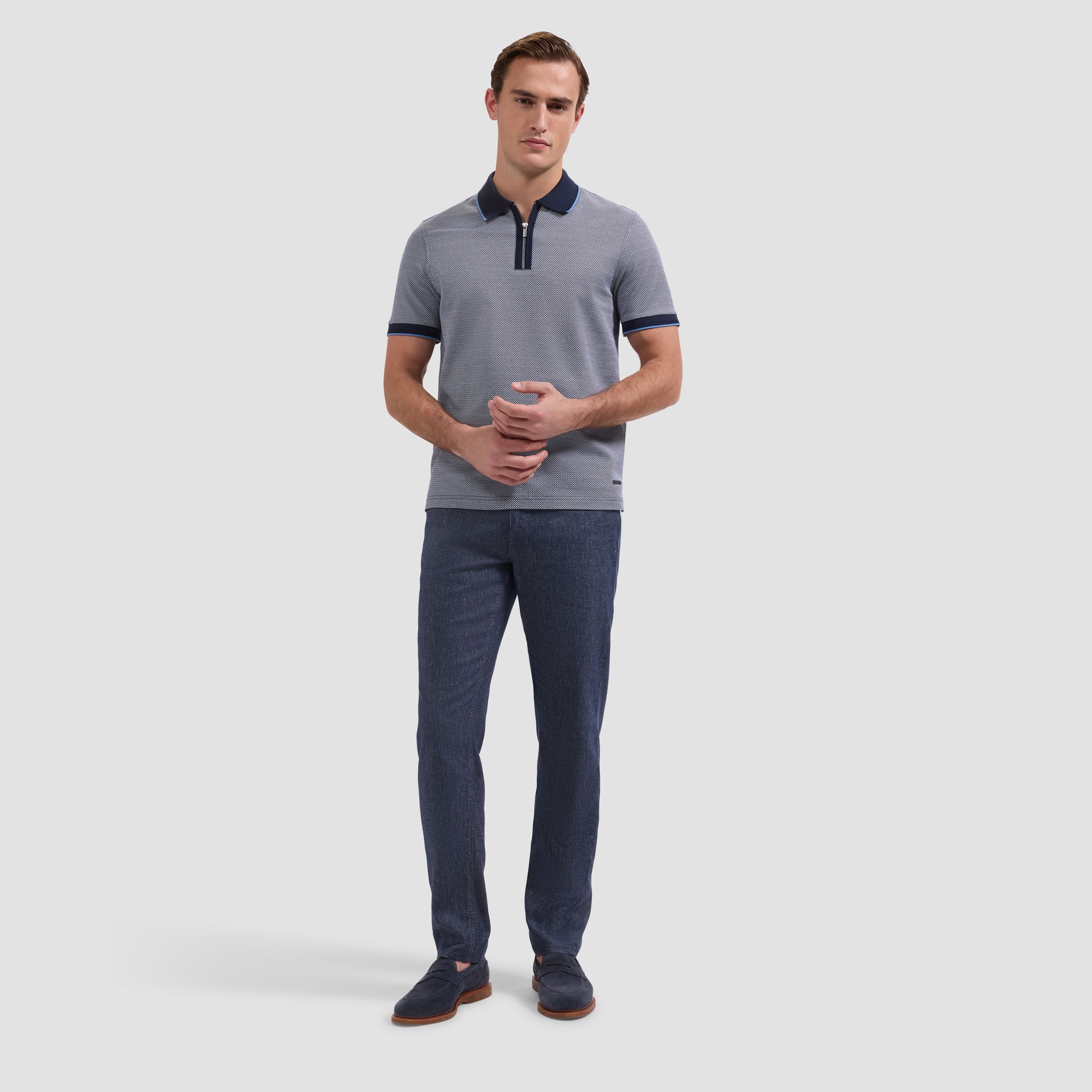 Bird's Eye Quarter-Zip Polo