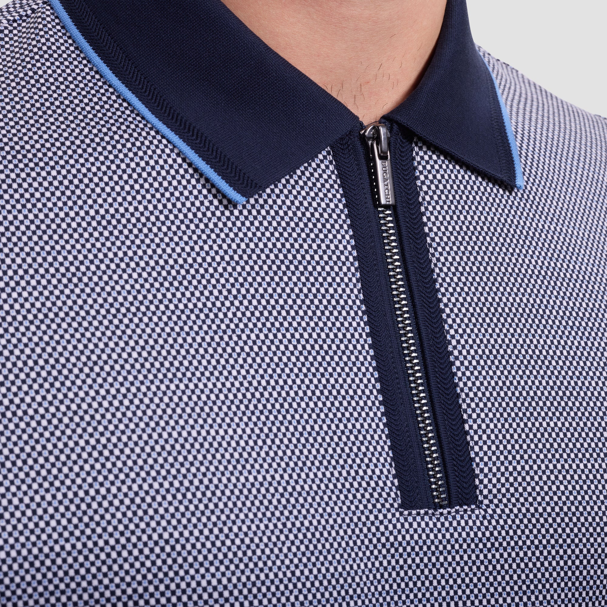 Bird's Eye Quarter-Zip Polo