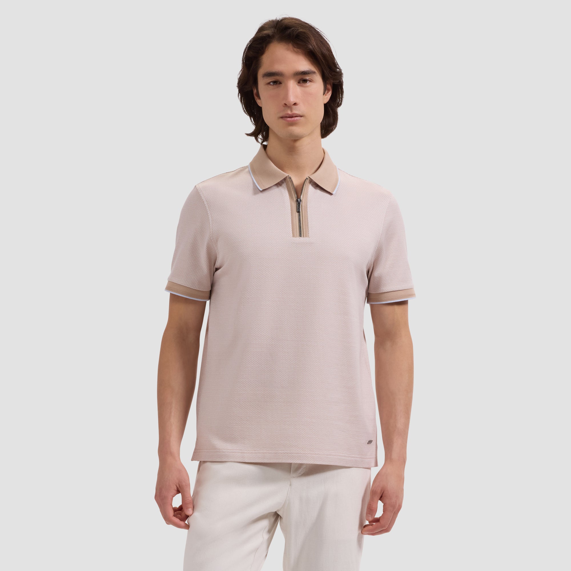 Bird's Eye Quarter-Zip Polo