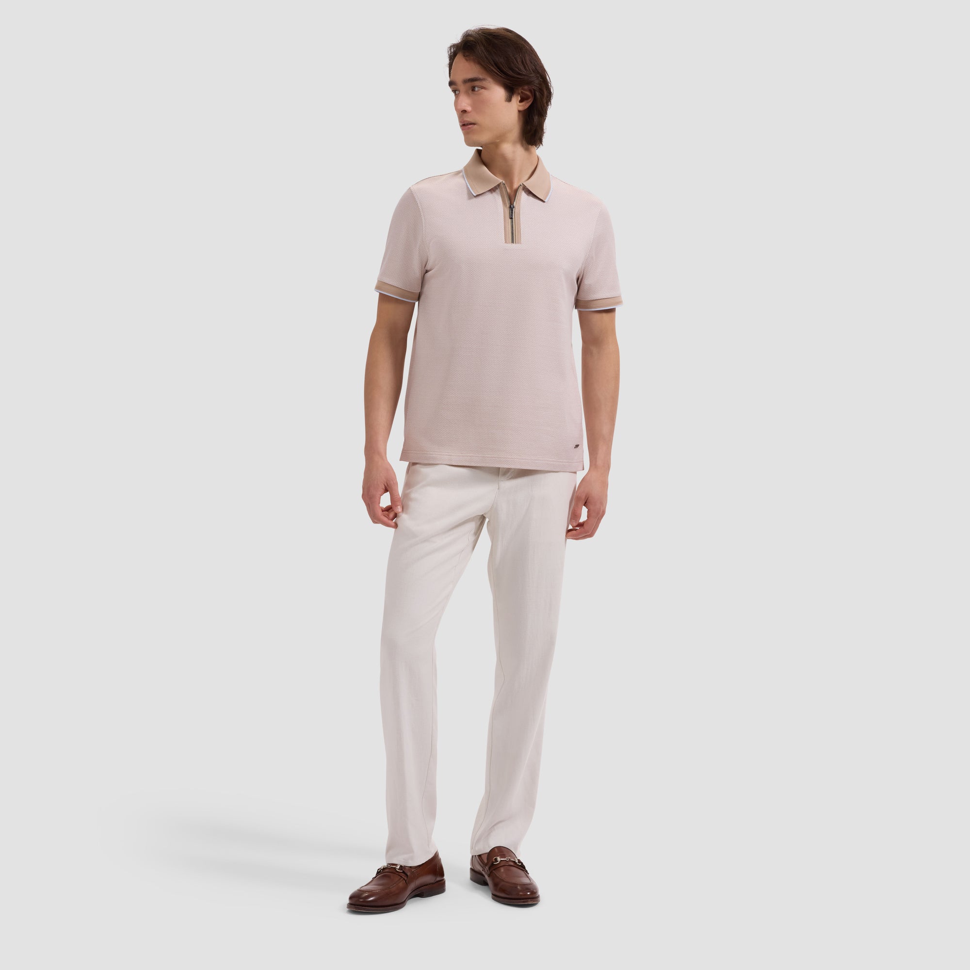 Bird's Eye Quarter-Zip Polo