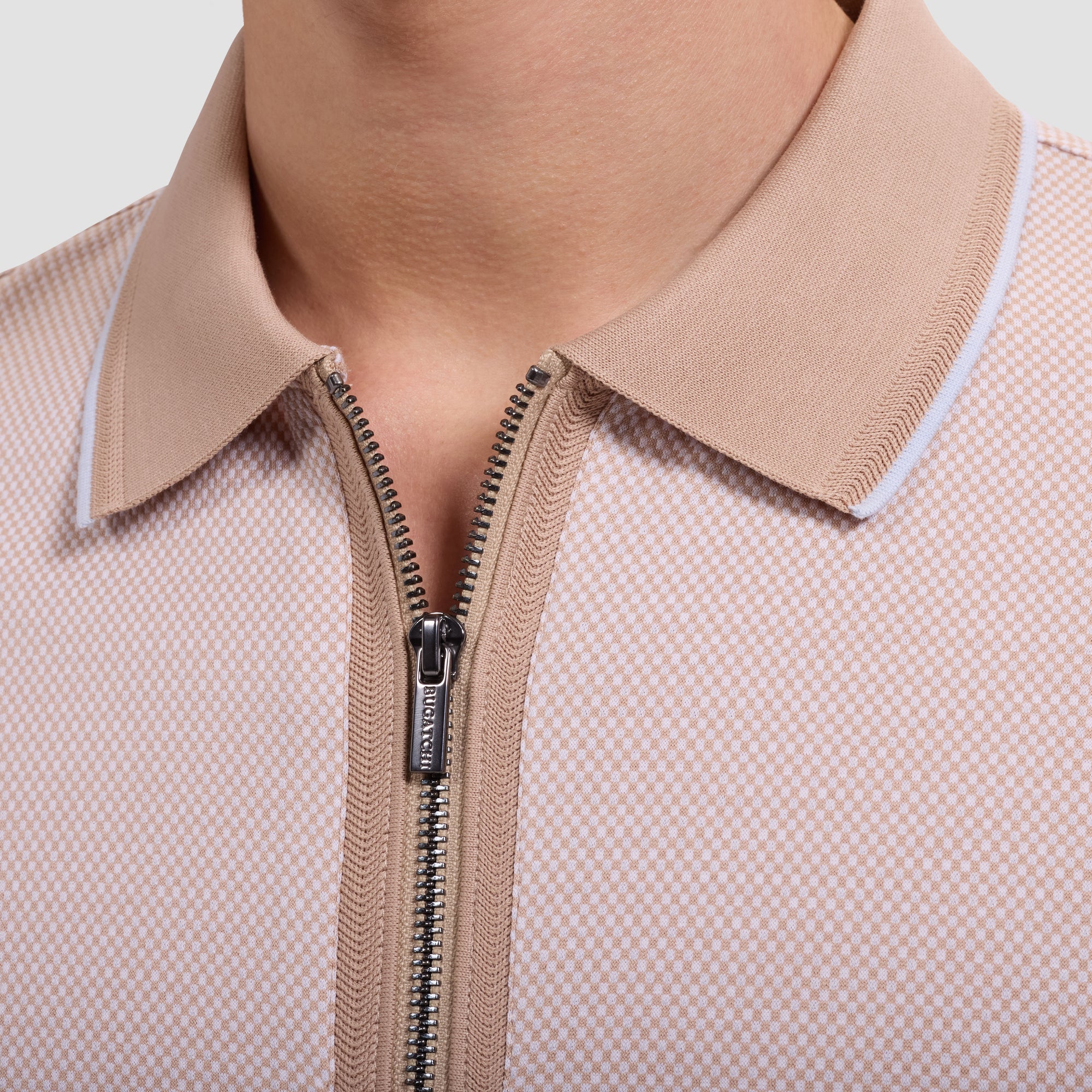 Bird's Eye Quarter-Zip Polo