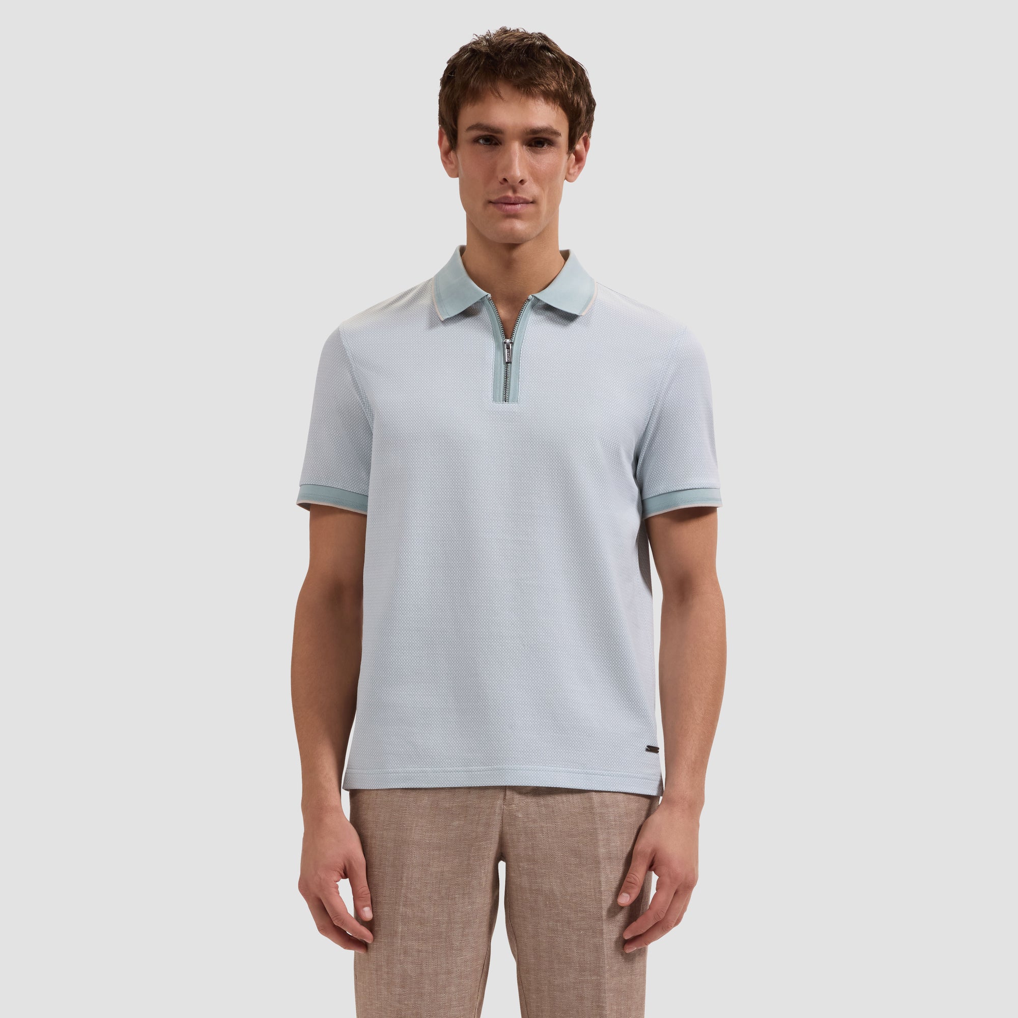 Bird's Eye Quarter-Zip Polo