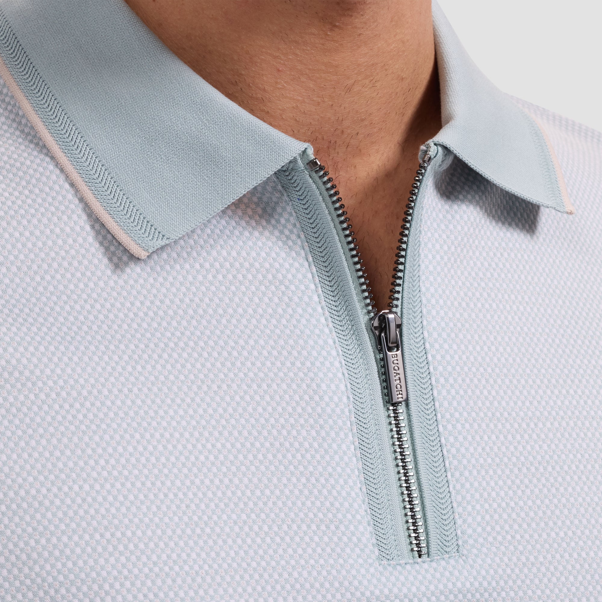 Bird's Eye Quarter-Zip Polo