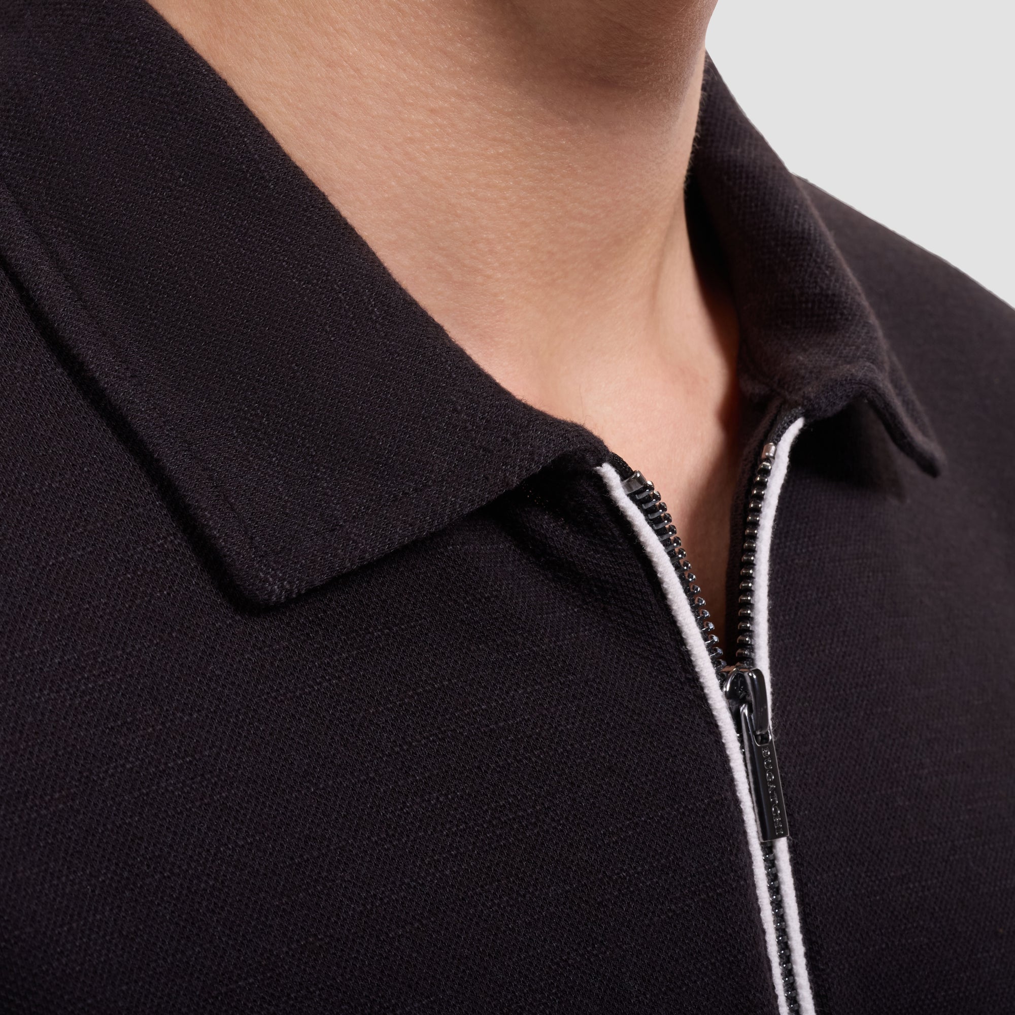 Performance Melange Quarter-Zip Polo