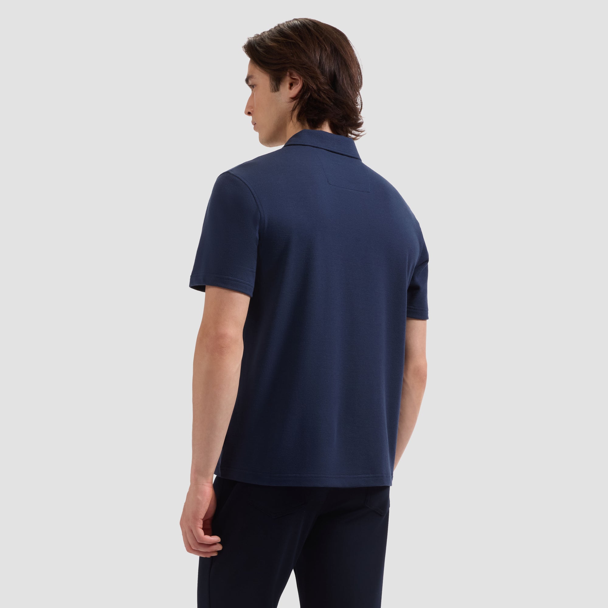 Performance Melange Quarter-Zip Polo
