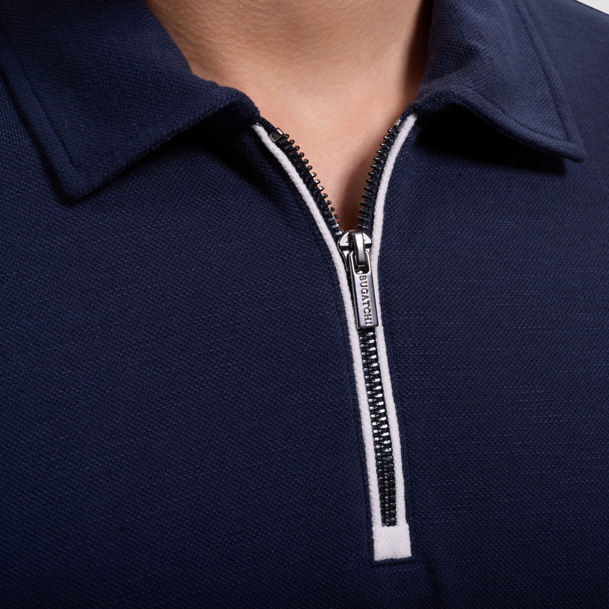 Performance Melange Quarter-Zip Polo