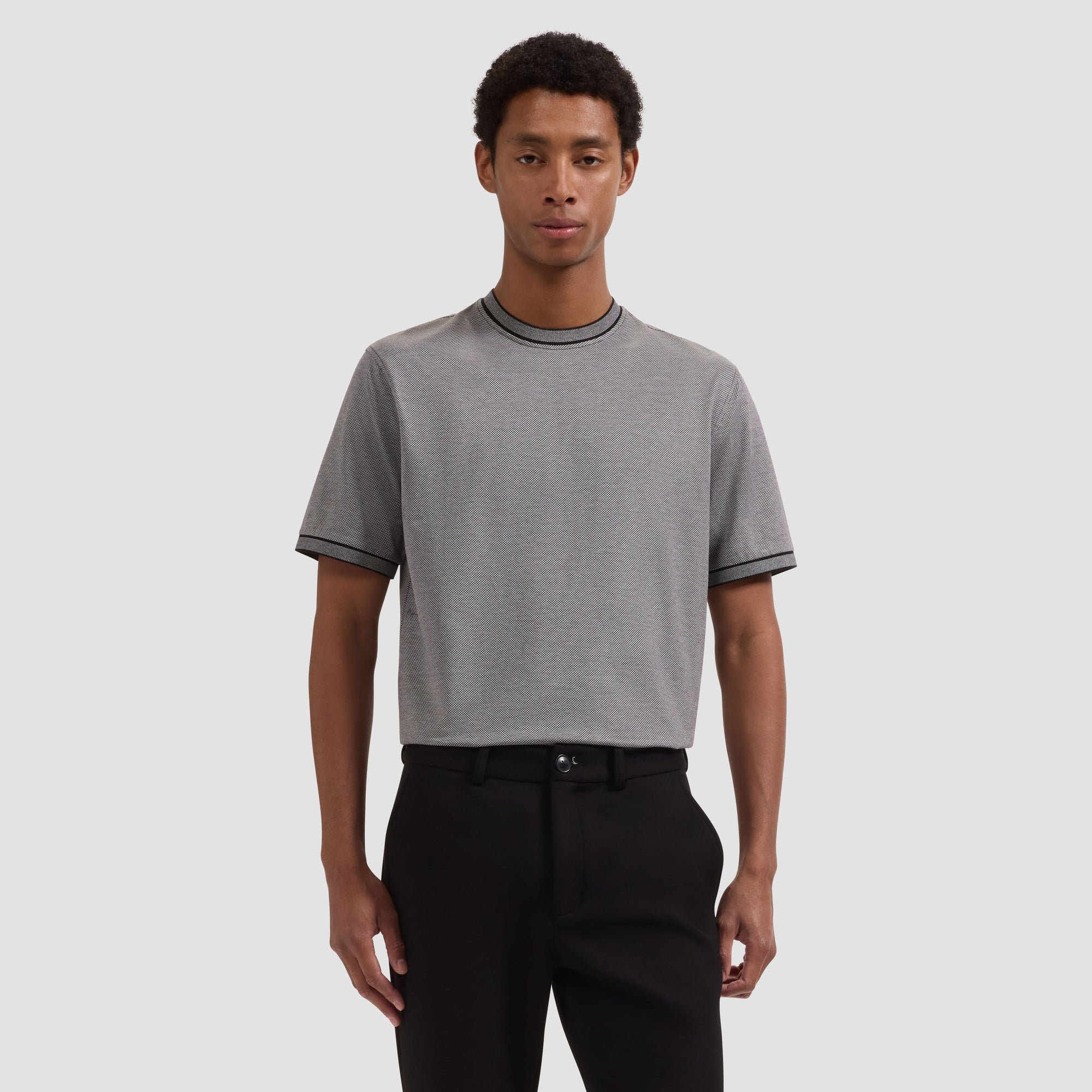 Micro-Check Jersey Performance T-Shirt