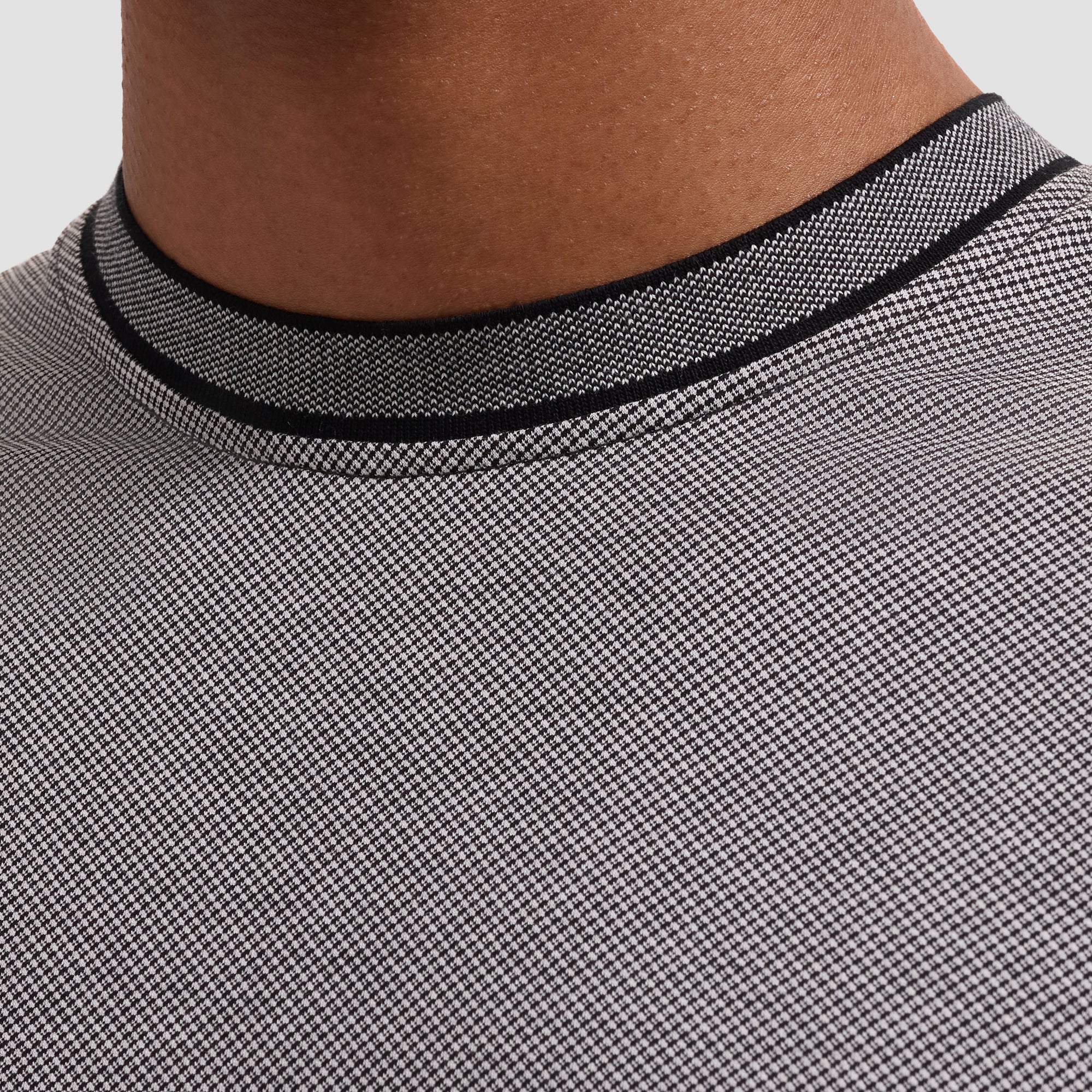 Micro-Check Jersey Performance T-Shirt