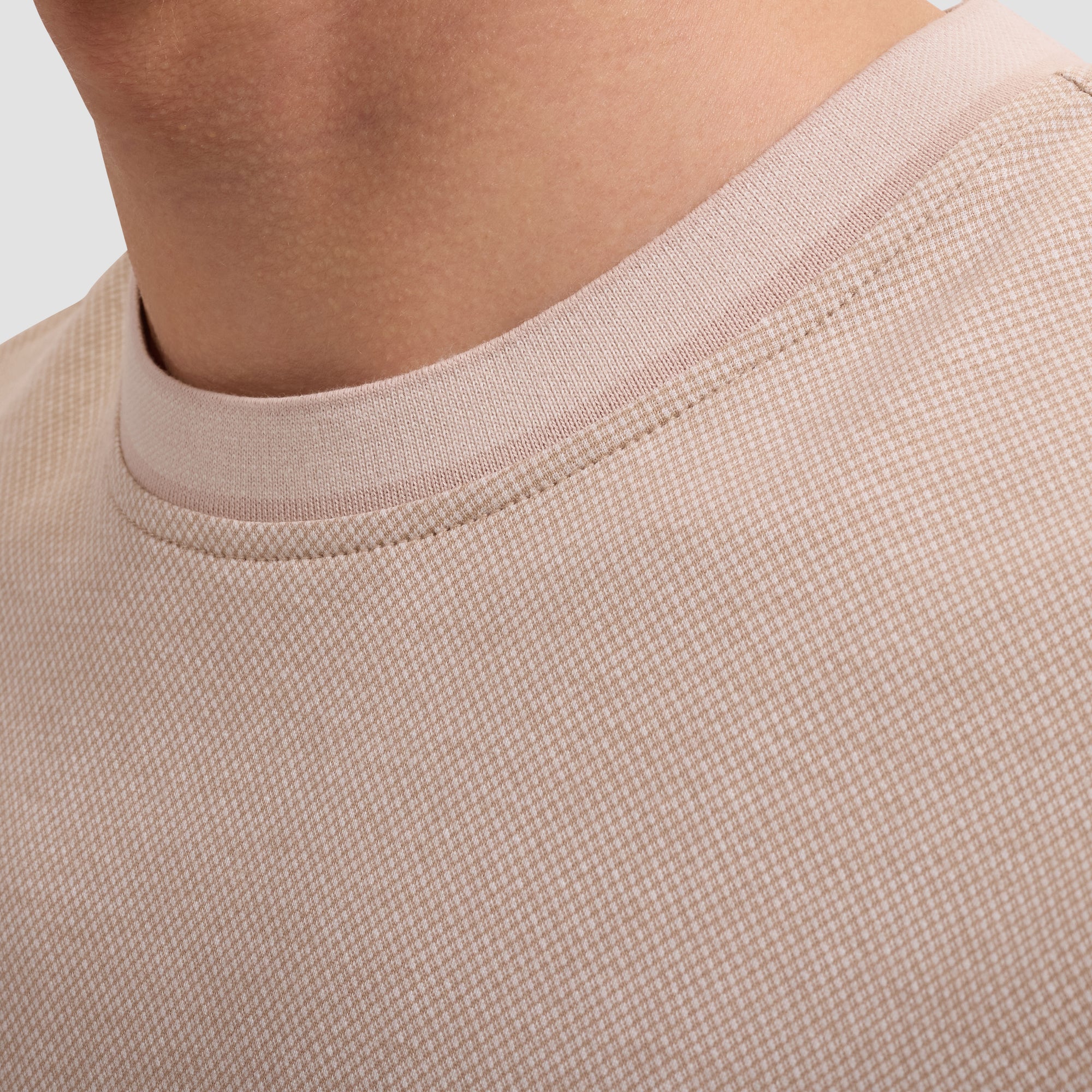 Micro-Check Jersey Performance T-Shirt