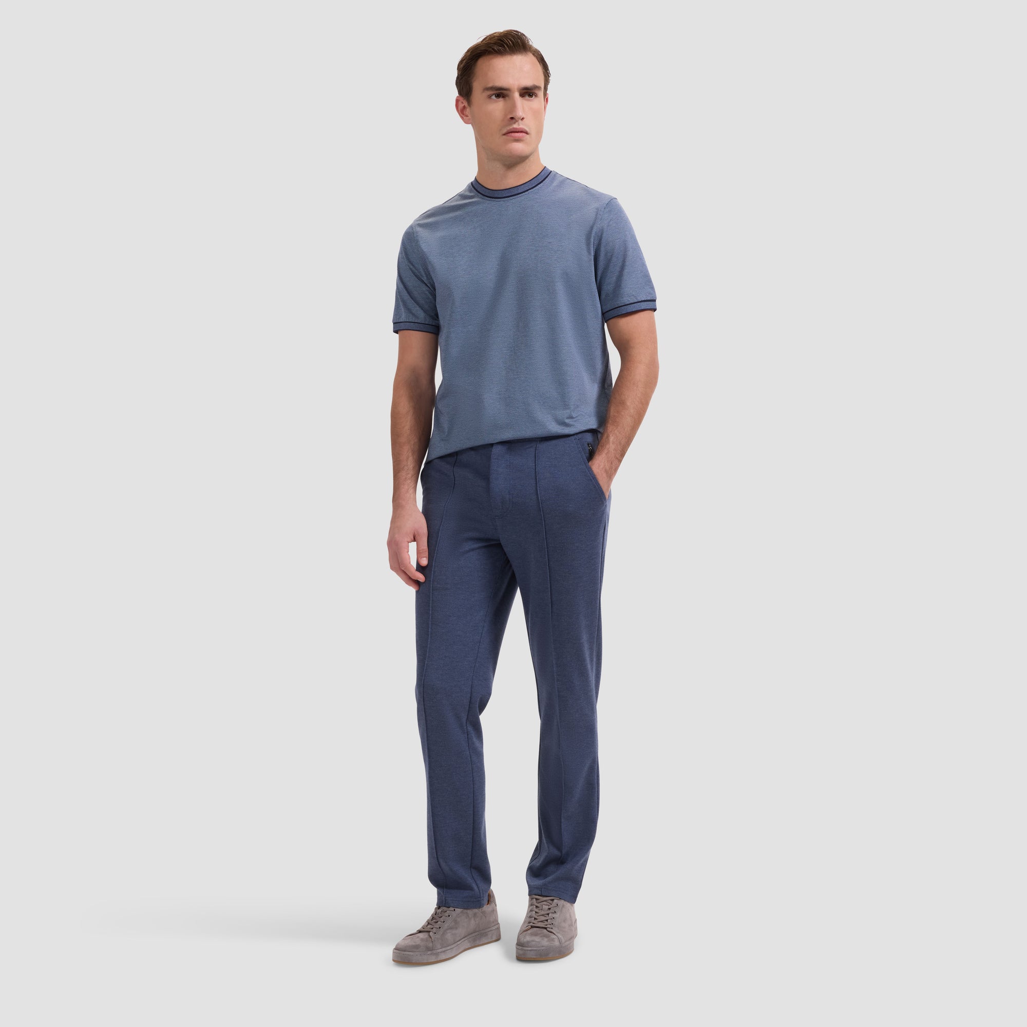 Micro-Check Jersey Performance T-Shirt