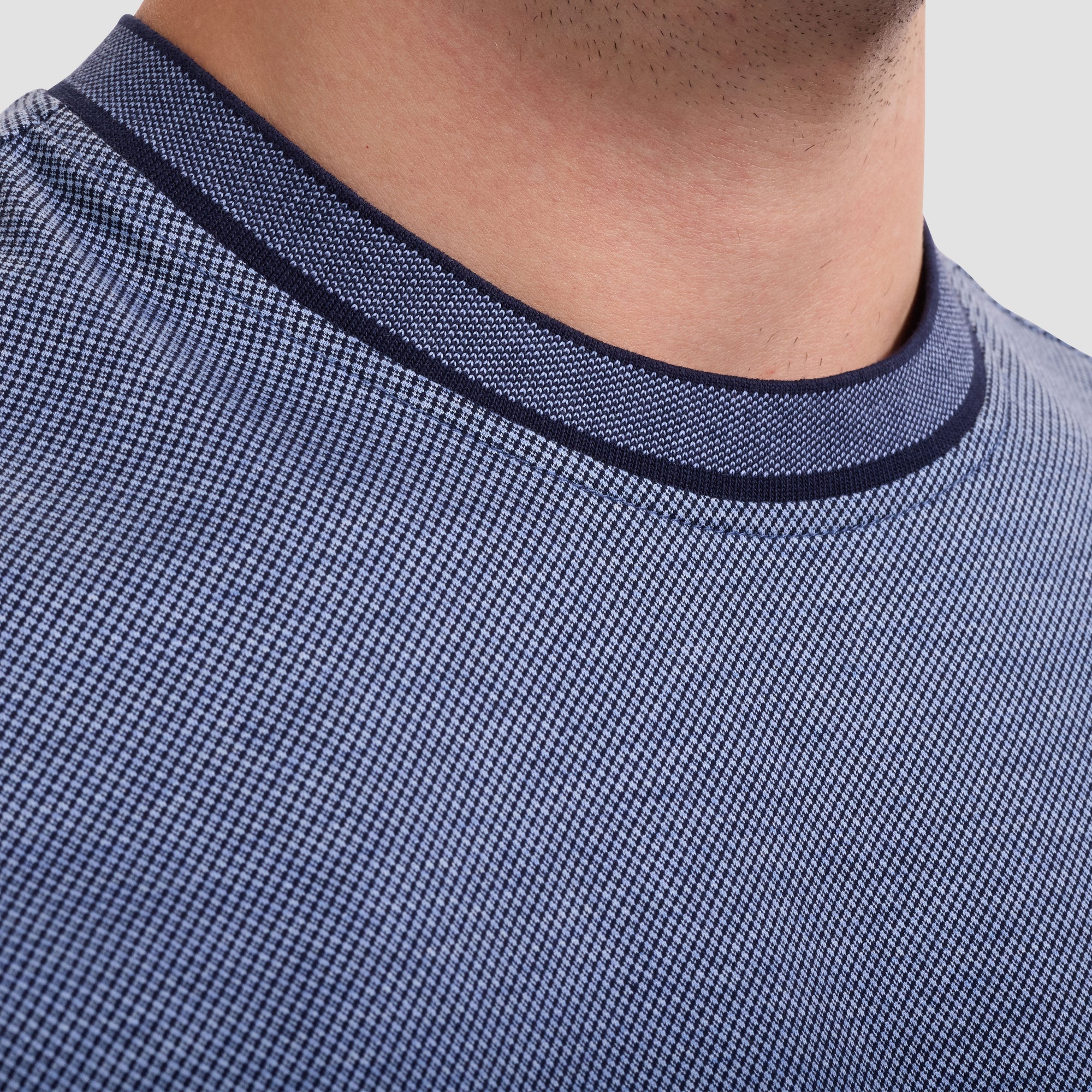 Micro-Check Jersey Performance T-Shirt