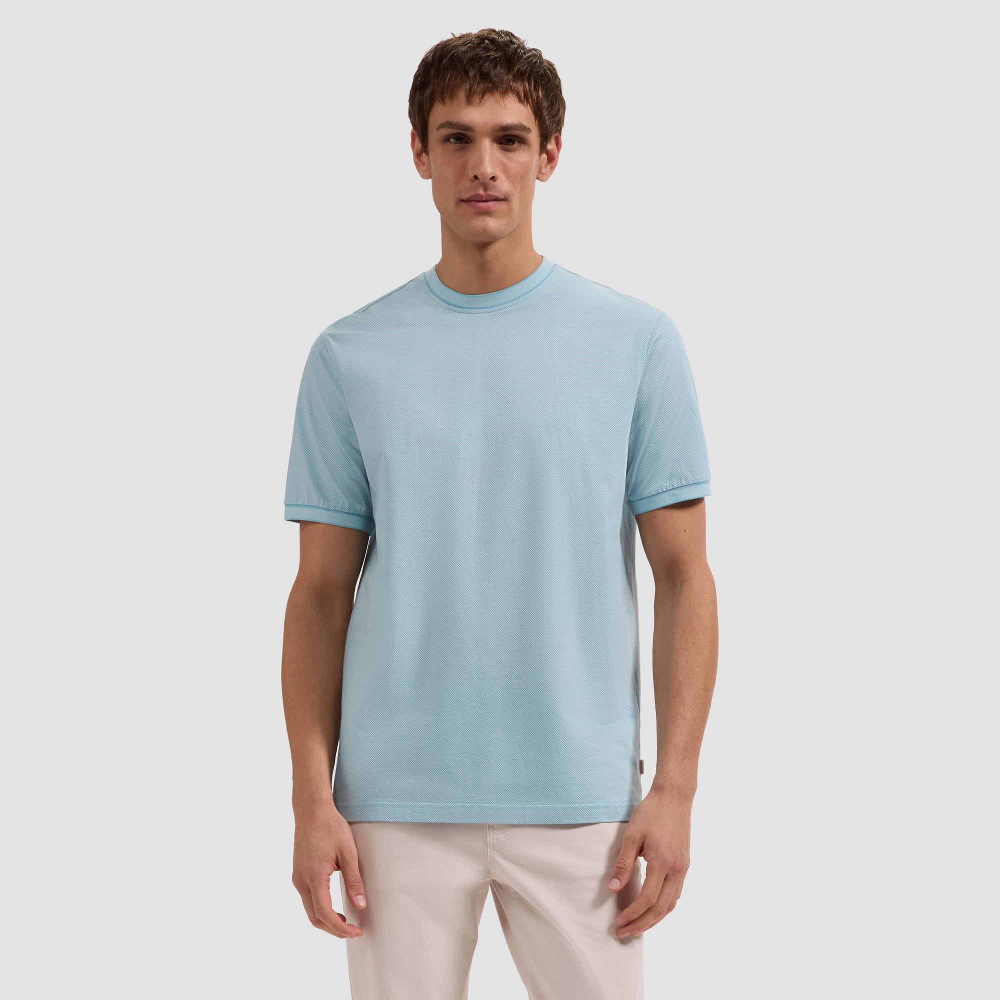 Micro-Check Jersey Performance T-Shirt