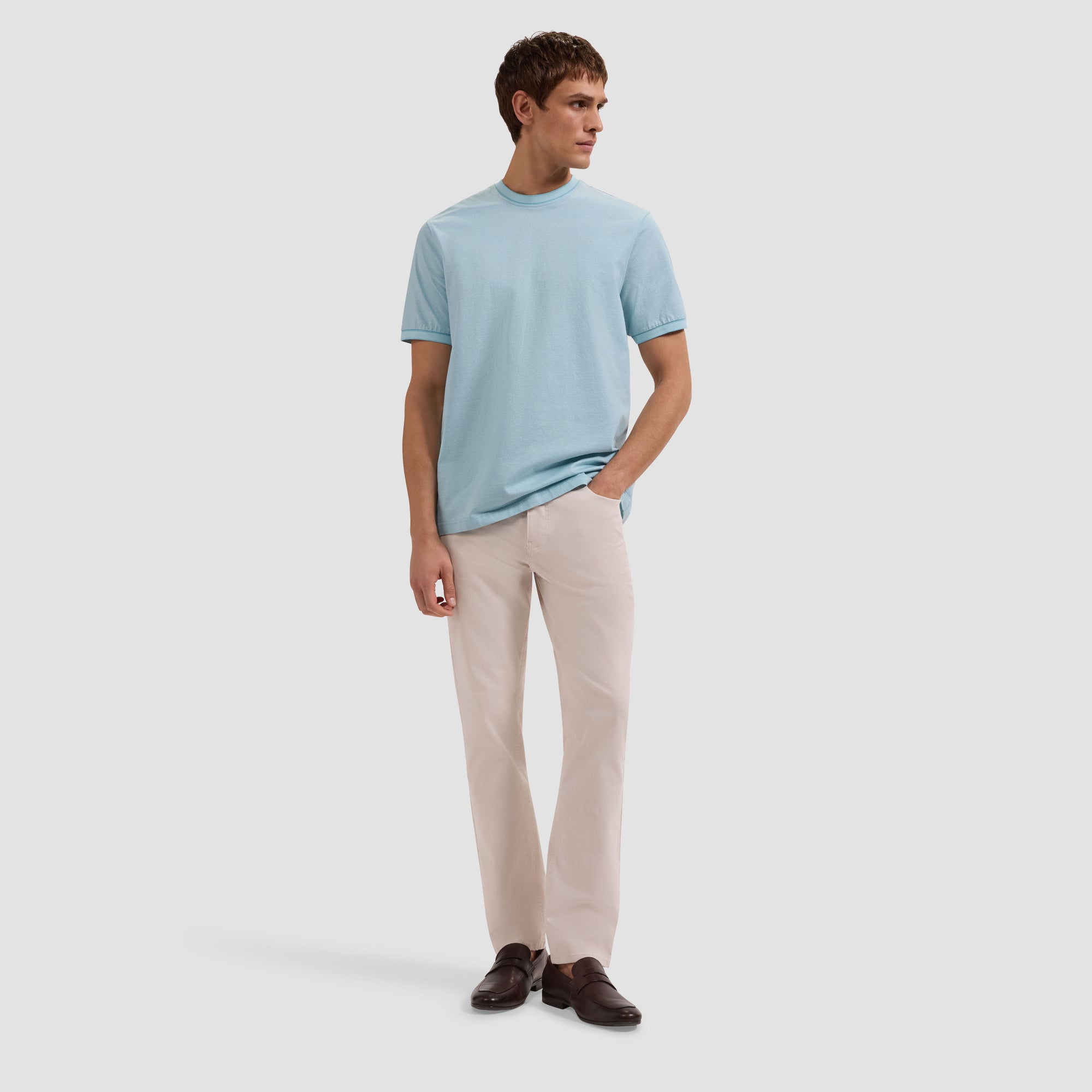 Micro-Check Jersey Performance T-Shirt