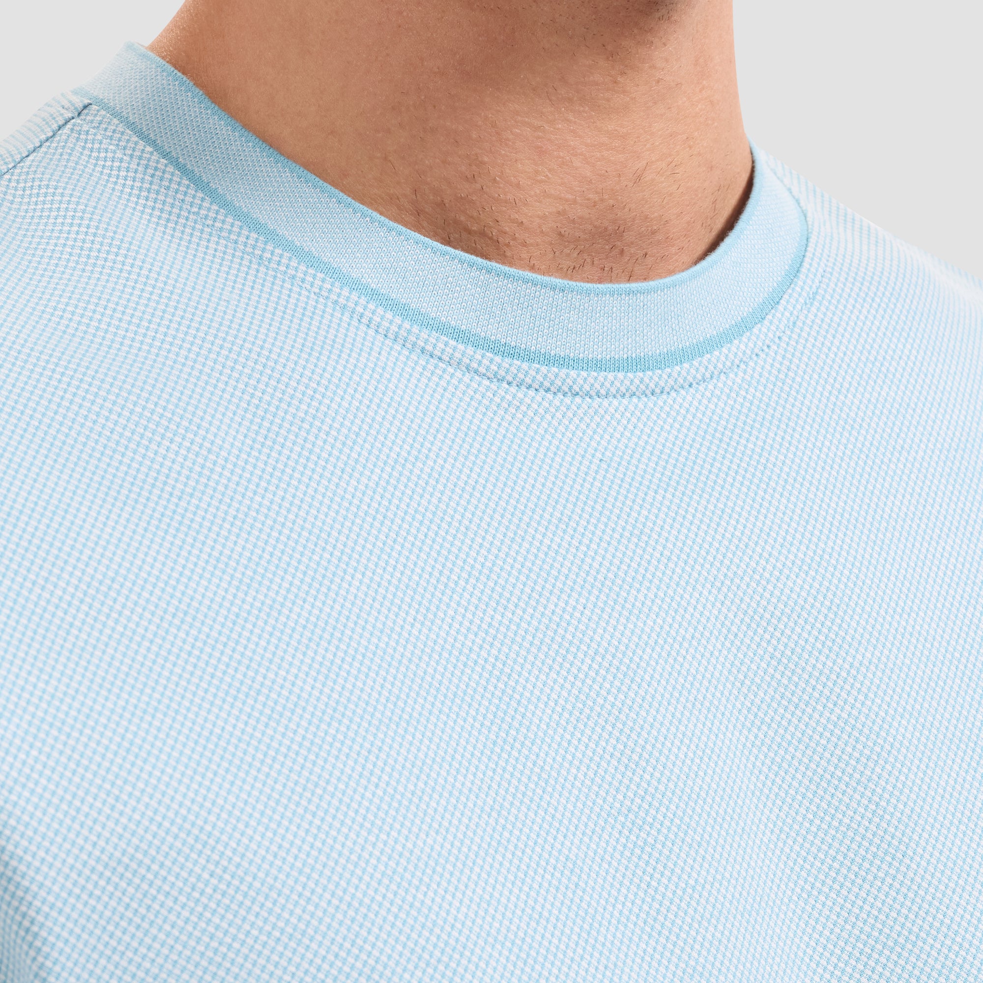 Micro-Check Jersey Performance T-Shirt