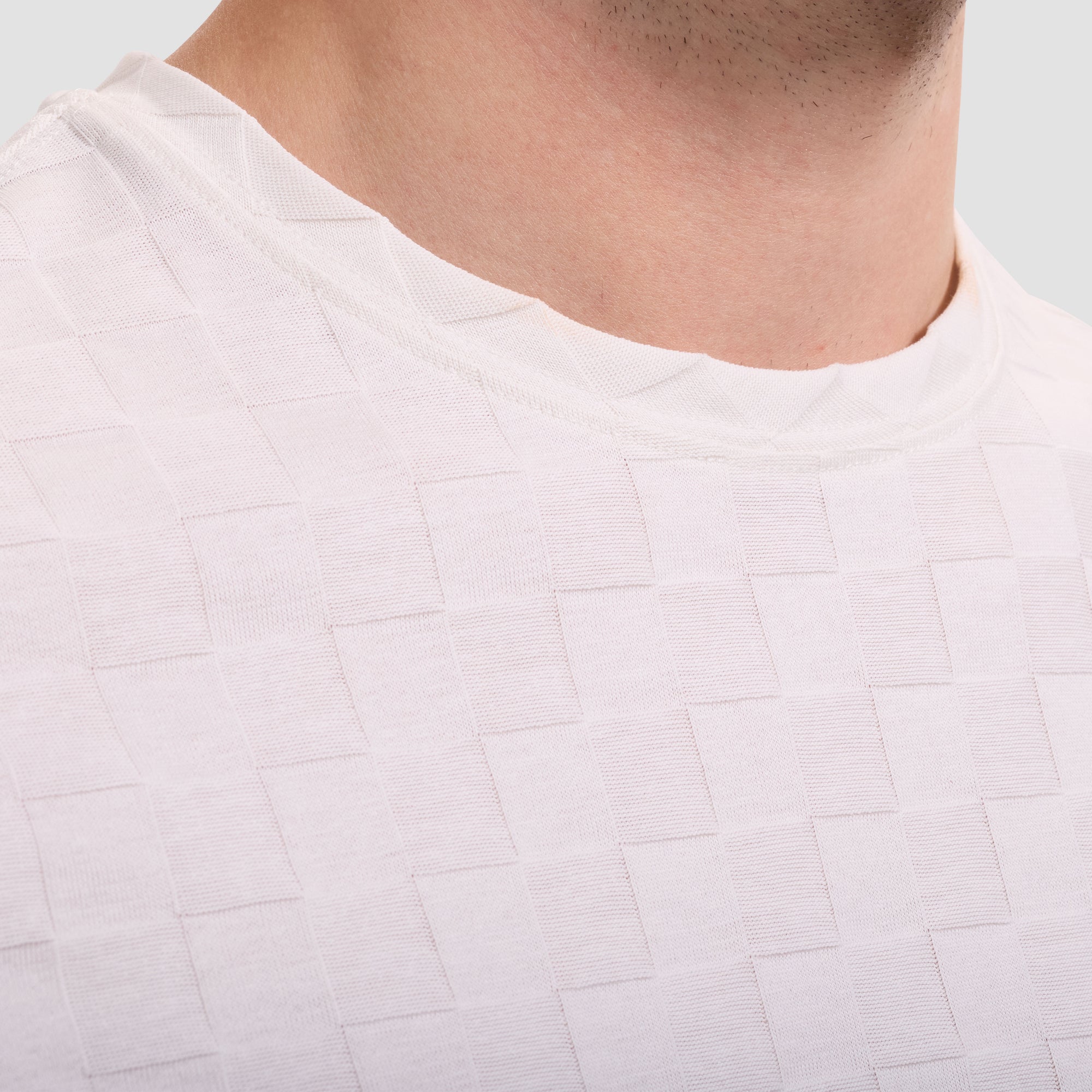 Checkboard Jacquard T-Shirt