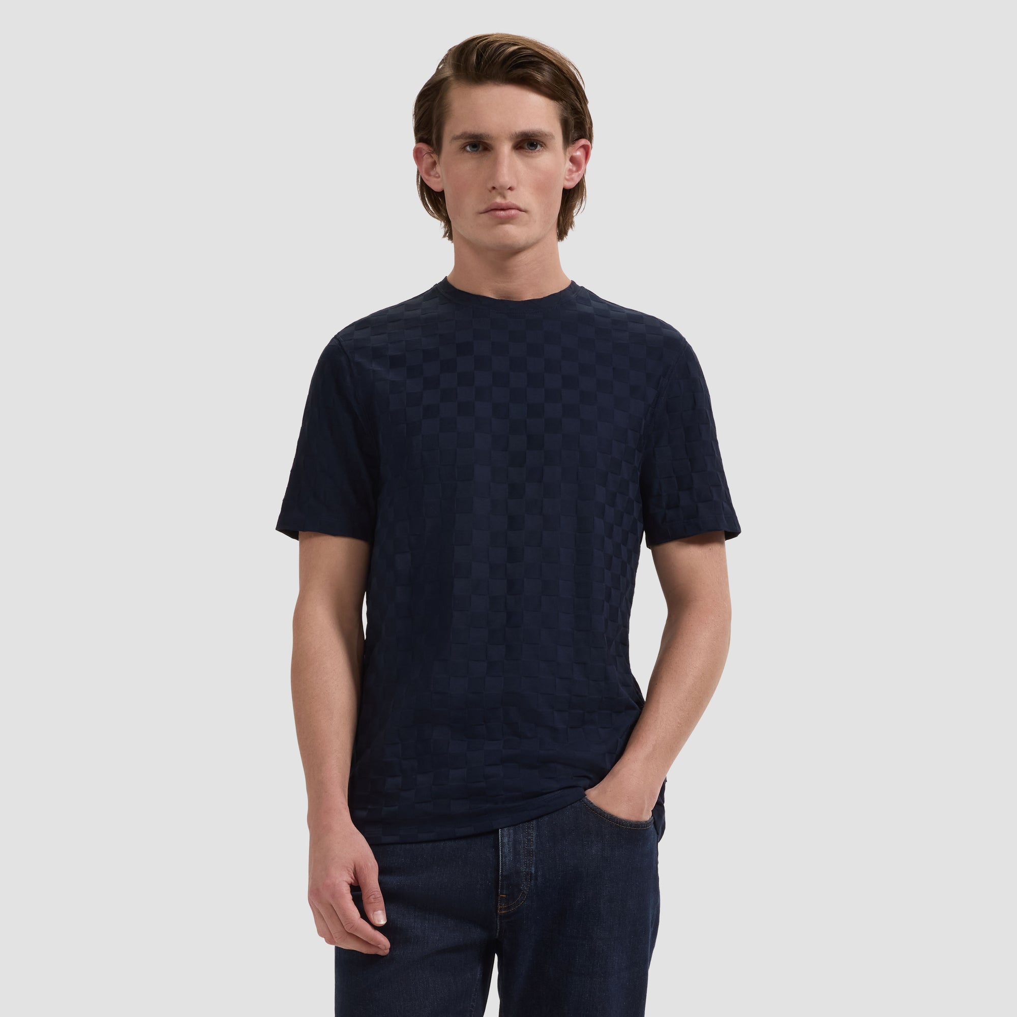 Checkboard Jacquard T-Shirt