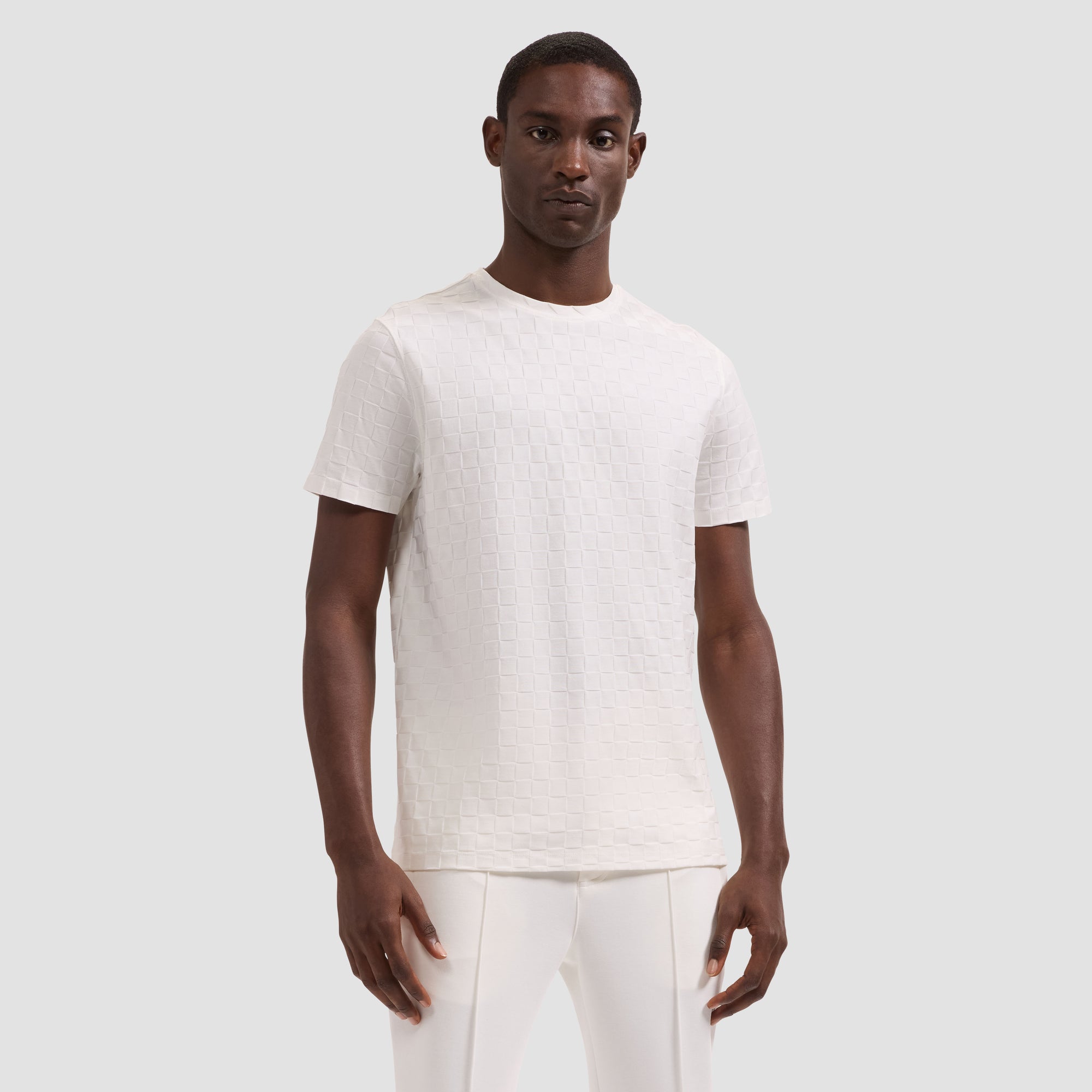 Checkboard Jacquard T-Shirt
