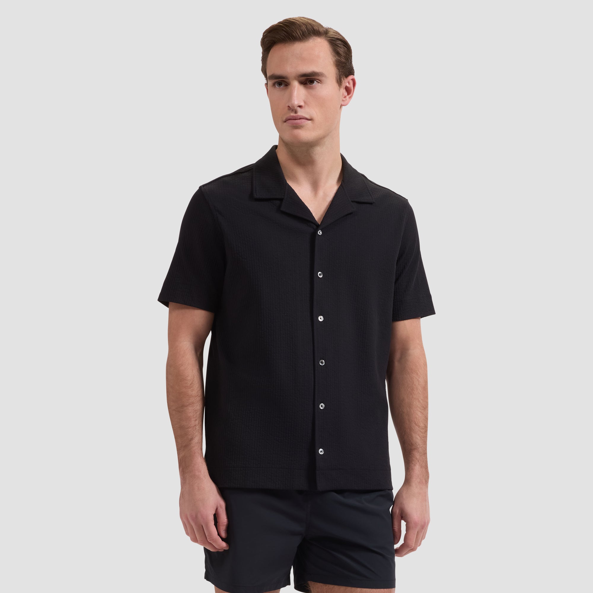 Performance Rib Knit Camp Shirt